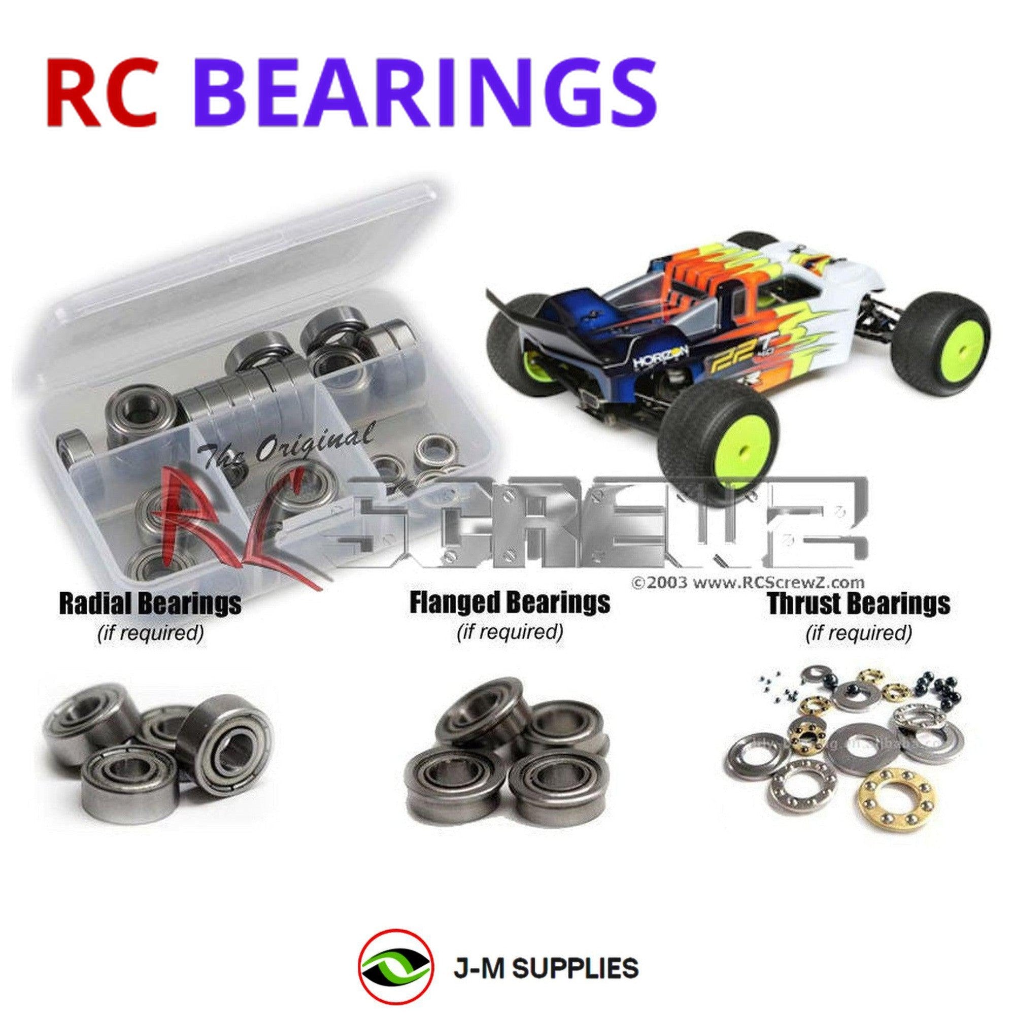 RCScrewZ Metal Shielded Bearing Kit los101b for Losi 22T 4.0 1/10 Truck TLR03015 - Picture 1 of 12