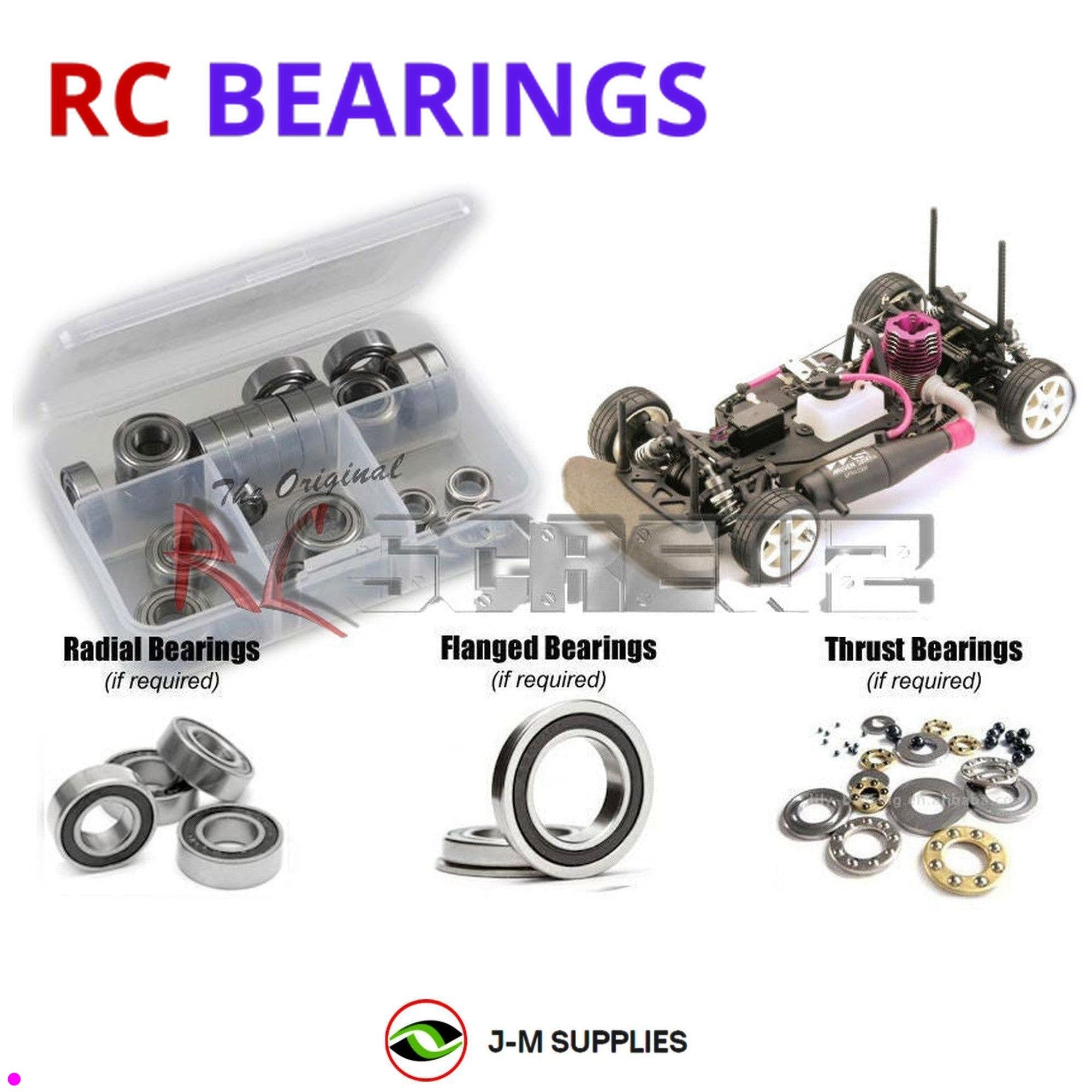 RCScrewZ Rubber Shielded Bearing Kit mug006r for Mugen Seiki MTX-2 Pro #T0010 - Picture 1 of 12