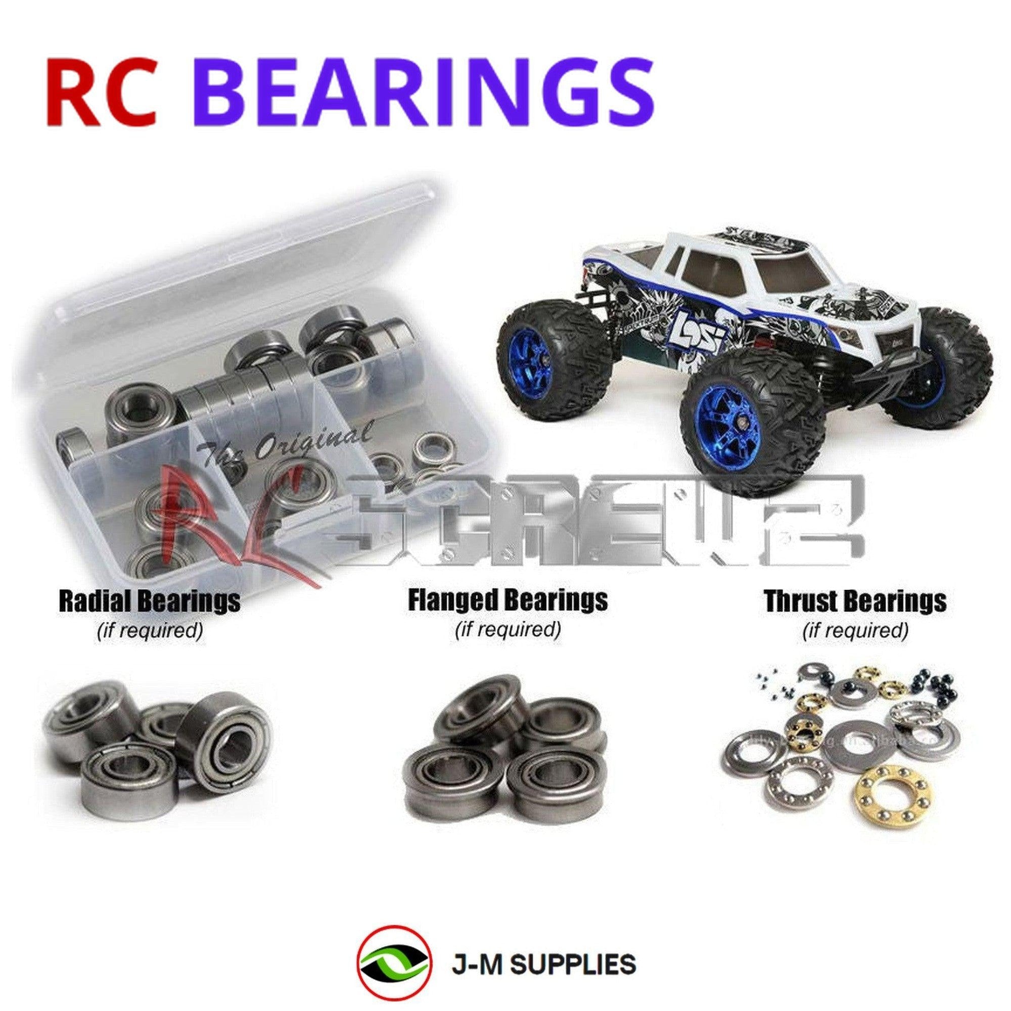 RCScrewZ Metal Shielded Bearings los100b for Losi LST 3XL-E 1/8 4WD Tru LOS04015 - Picture 1 of 12