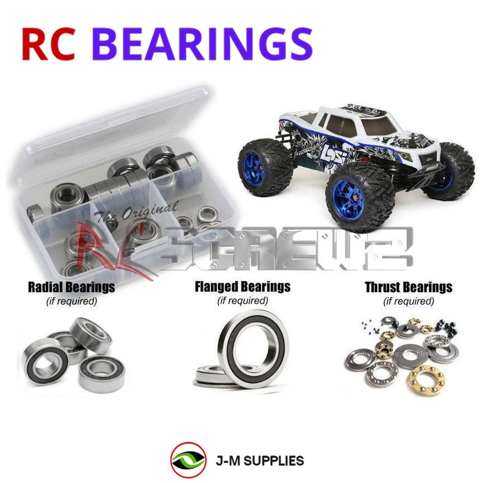 RCScrewZ Rubber Shielded Bearings los100r for Losi LST 3XL-E 1/8 4WD #LOS04015 - Picture 1 of 12