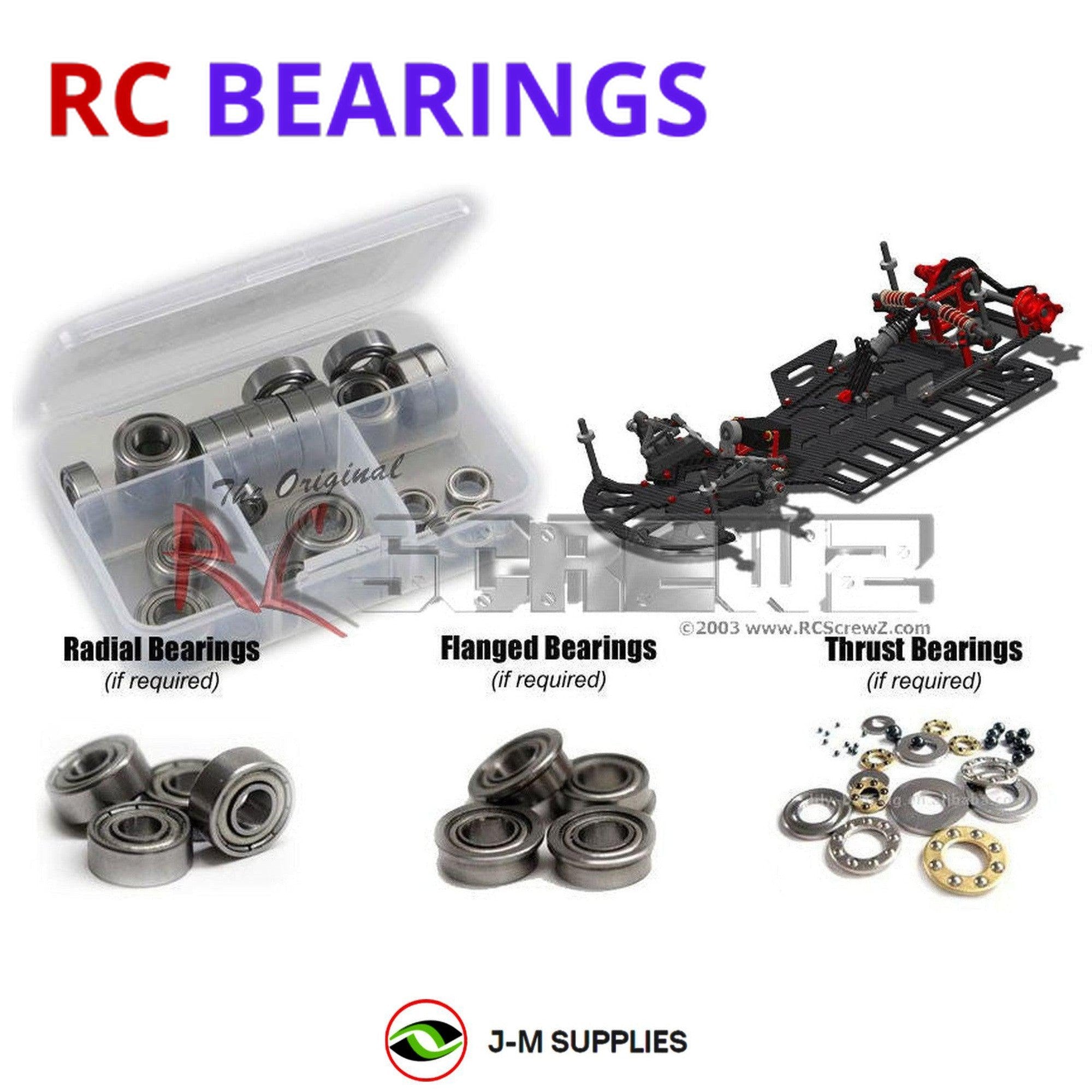 RCScrewZ Metal Shielded Bearing Kit crc009b for CRC BattleAxe 3.0 RT Oval #1901 - Picture 1 of 12