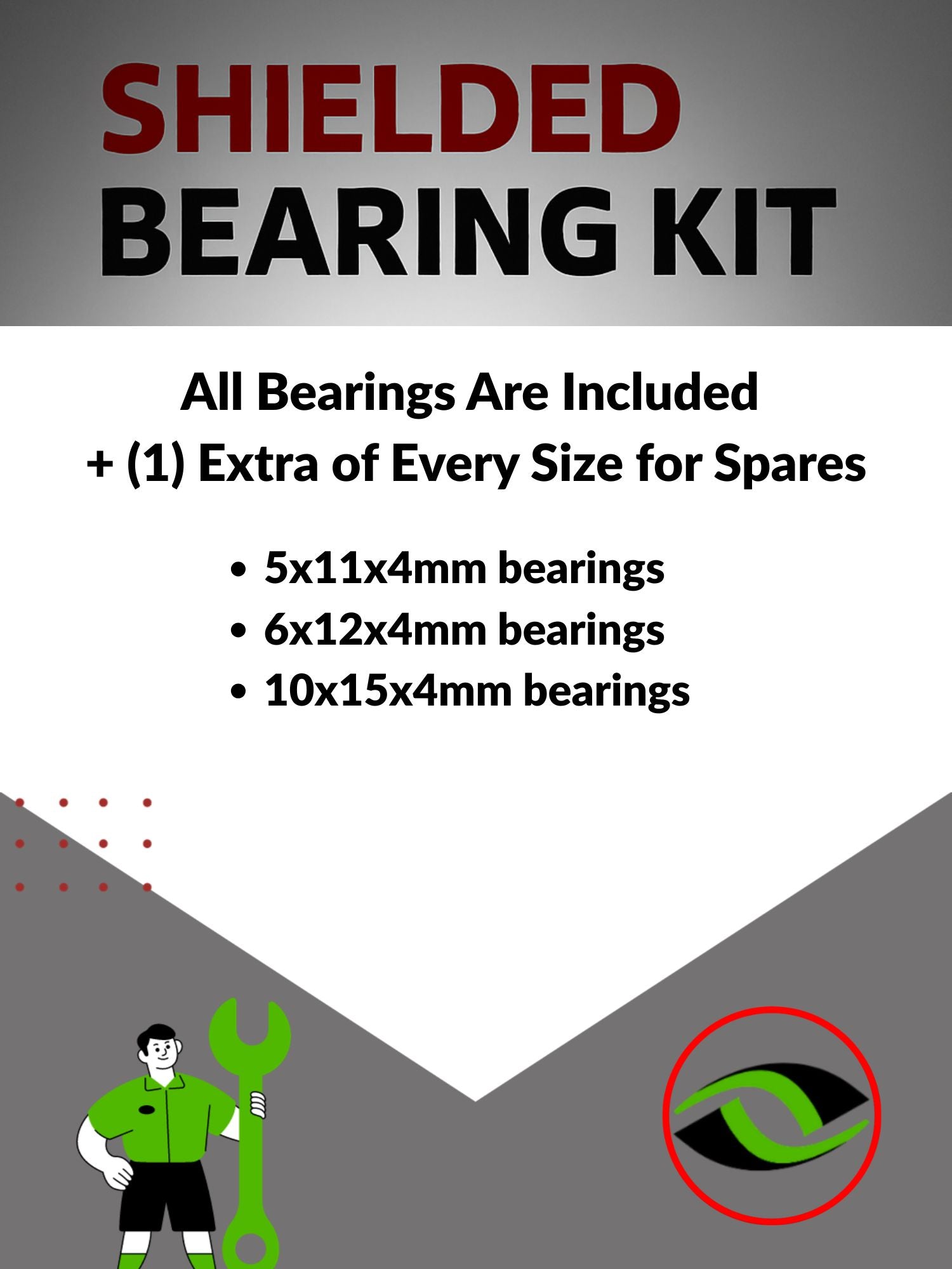RCScrewZ Metal Shielded Bearings tra048b for Traxxas NHRA Funny Series | SET - Picture 2 of 12