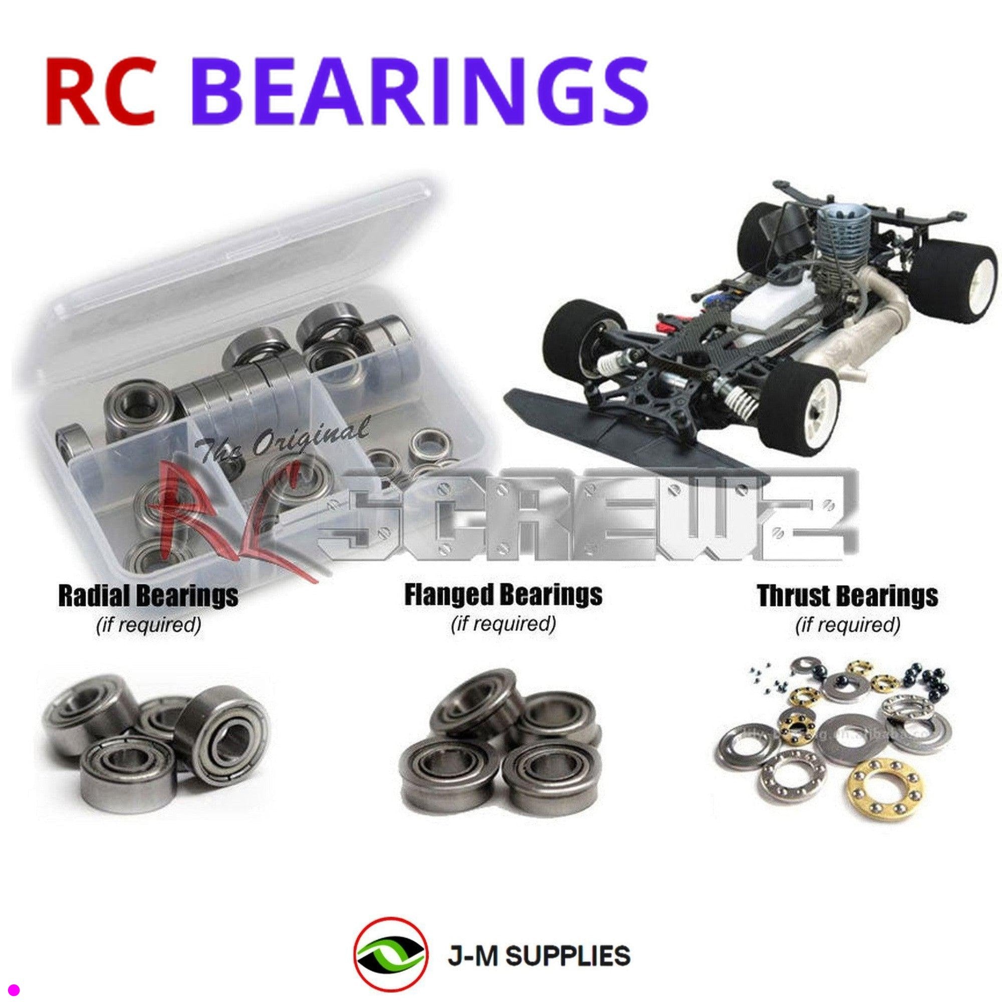 RCScrewZ Metal Shielded Bearing Kit mug016b for Mugen Seiki MRX-4X 1/8th - Picture 1 of 12