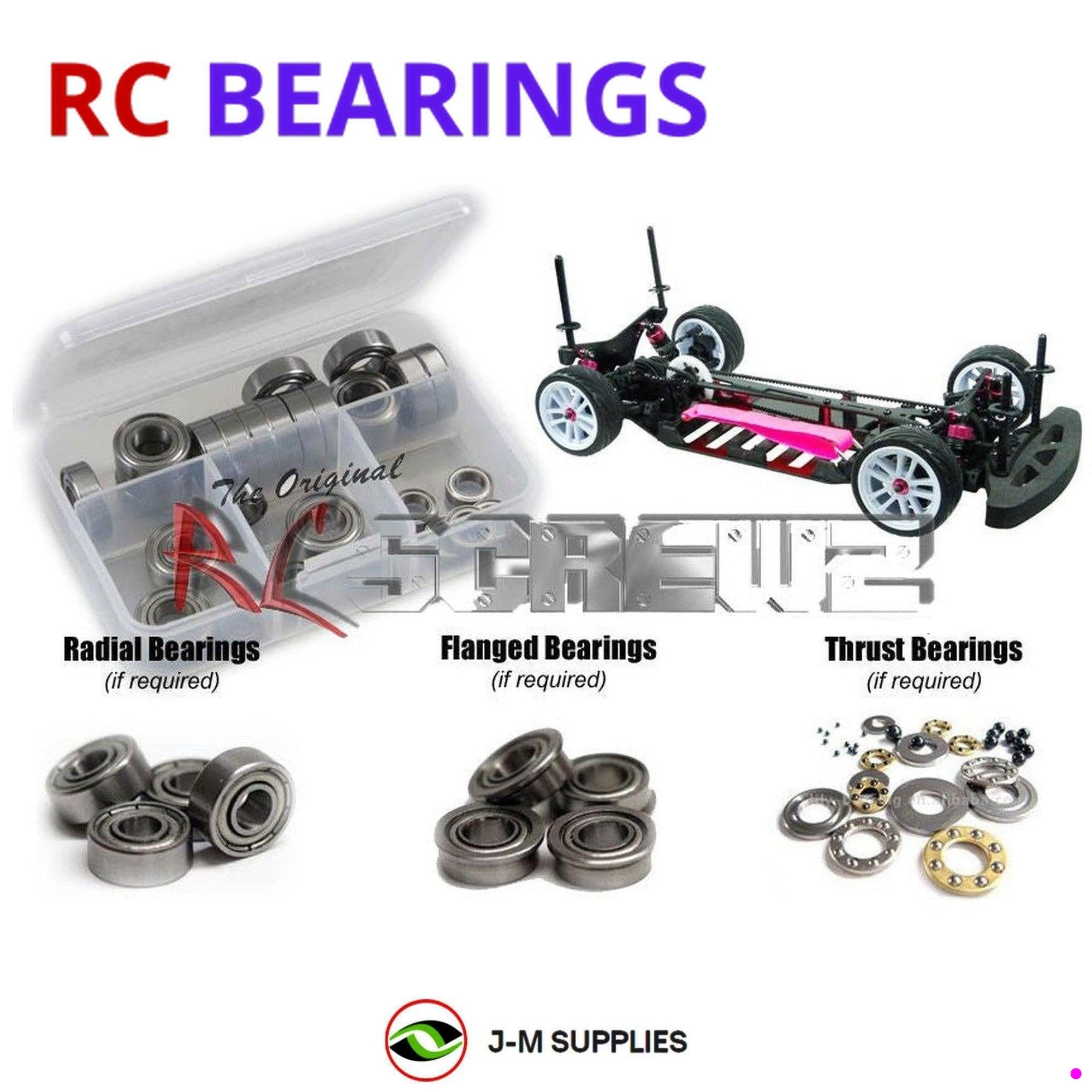 RCScrewZ Metal Shielded Bearing Kit 3rac002b for 3 Racing Sakura S Zero - Picture 1 of 12