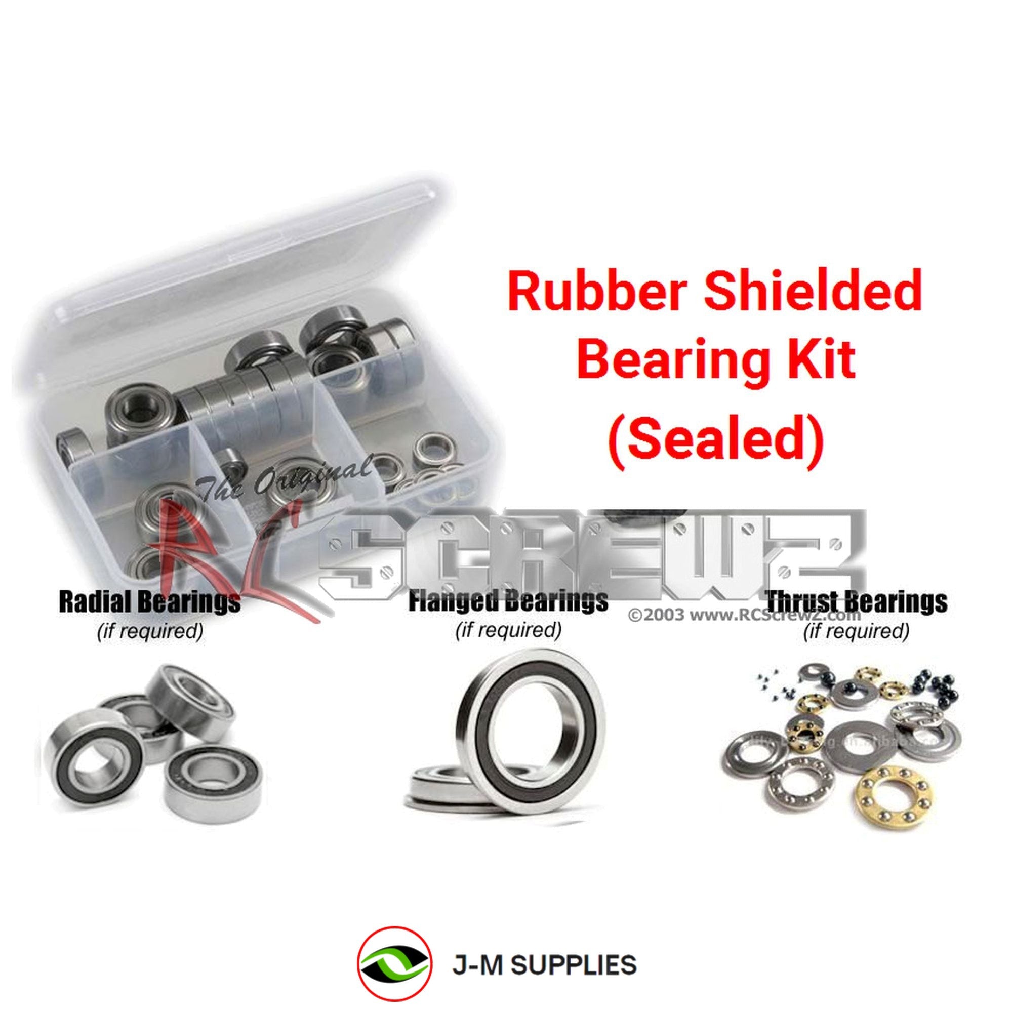RCScrewZ Rubber Shielded Bearing Kit mug016r for Mugen Seiki MRX-4X 1/8th | PRO - Picture 1 of 12