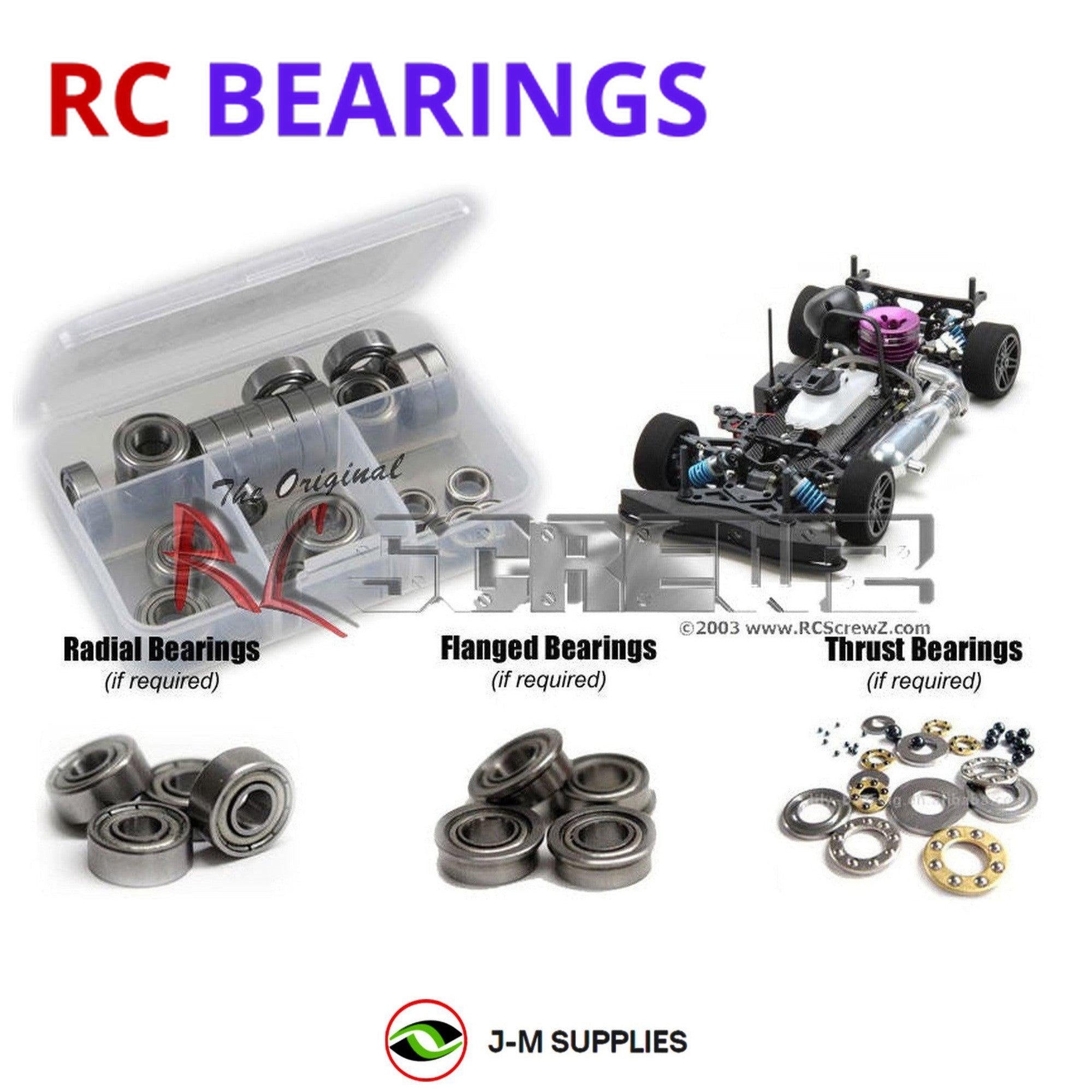 RCScrewZ Metal Shielded Bearing Kit mug021b for Mugen Seiki MTX-5 Nitro 1/10th - Picture 1 of 12