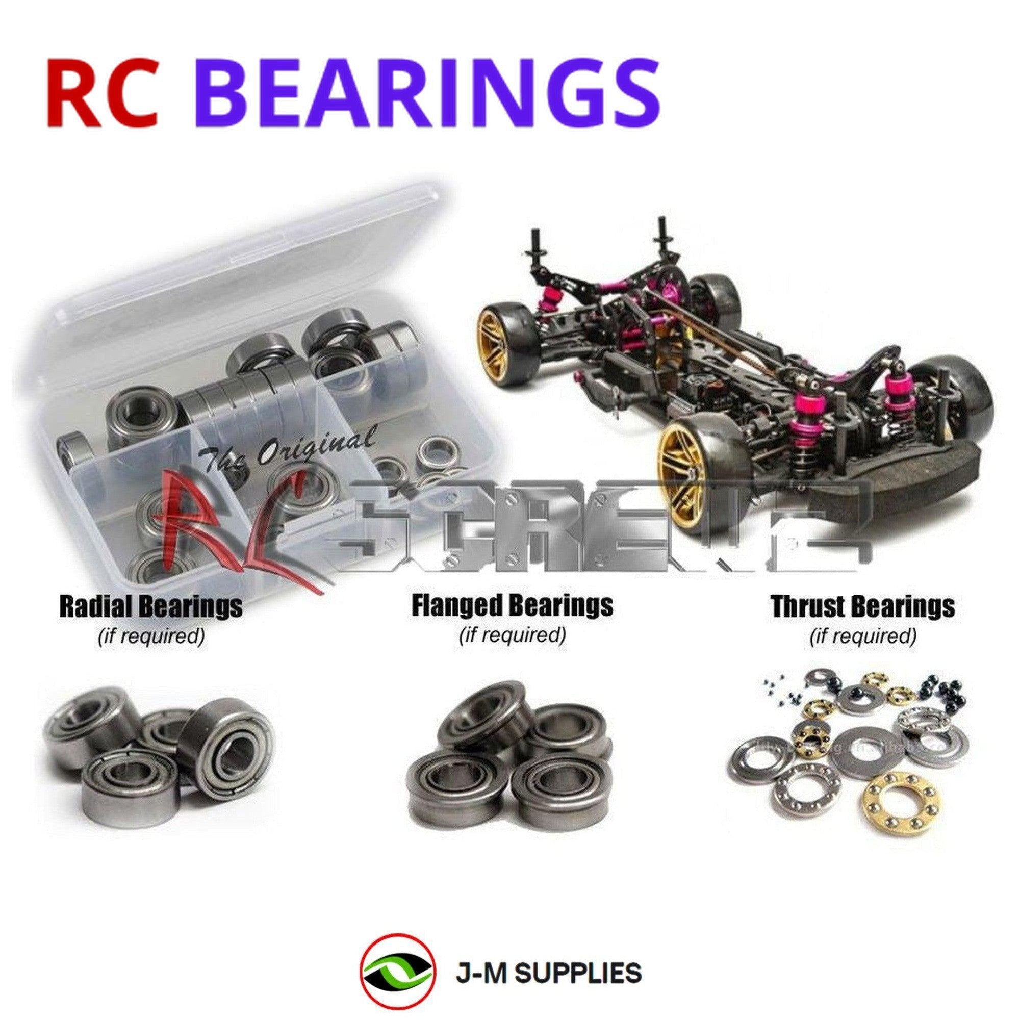 RCScrewZ Metal Shielded Bearing Kit 3rac009b for 3 Racing Sakura D4 AWD Drift - Picture 1 of 12