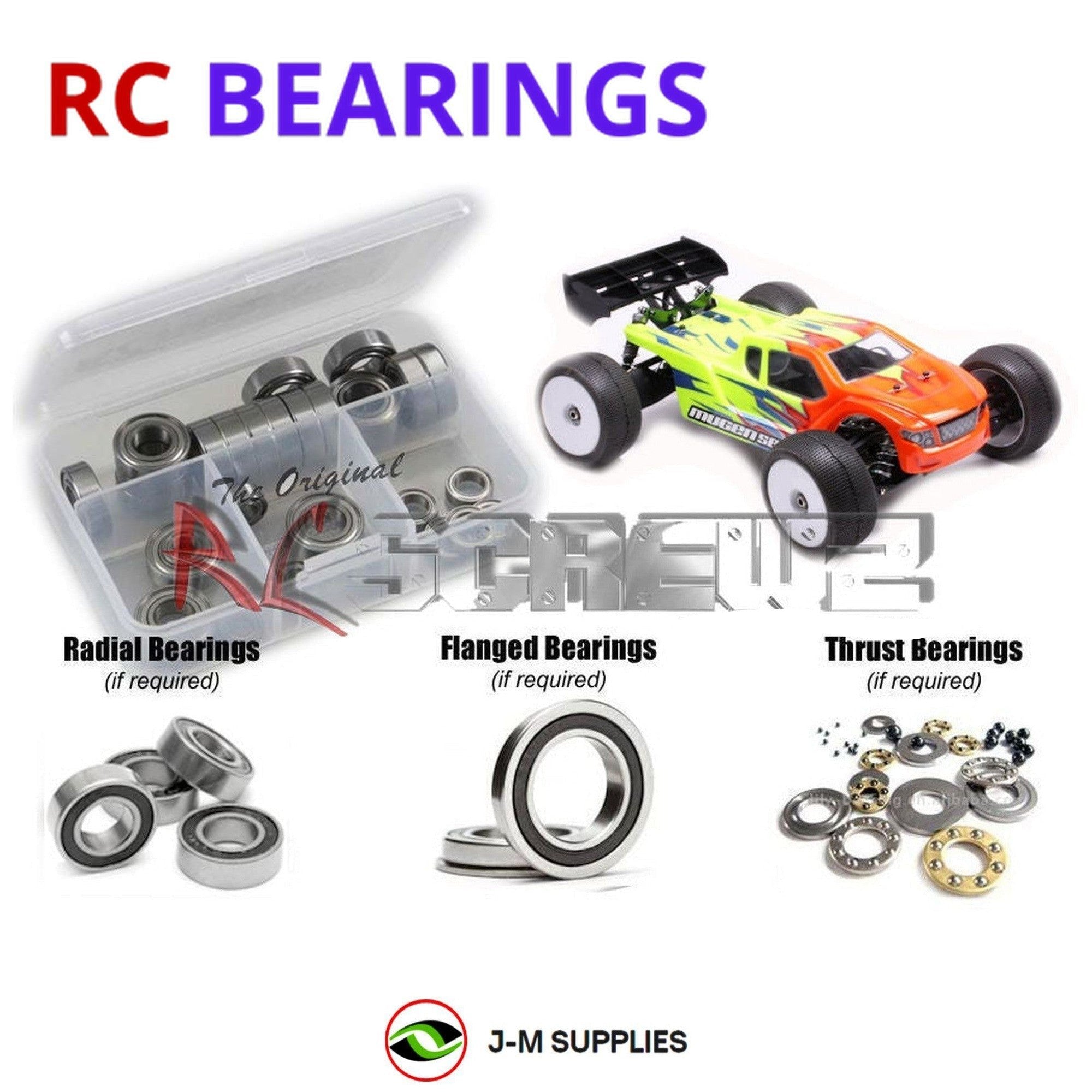 RCScrewZ Rubber Shielded Bearing Kit mug040r for Mugen Seiki MBX8T Eco #E2024 - Picture 1 of 12