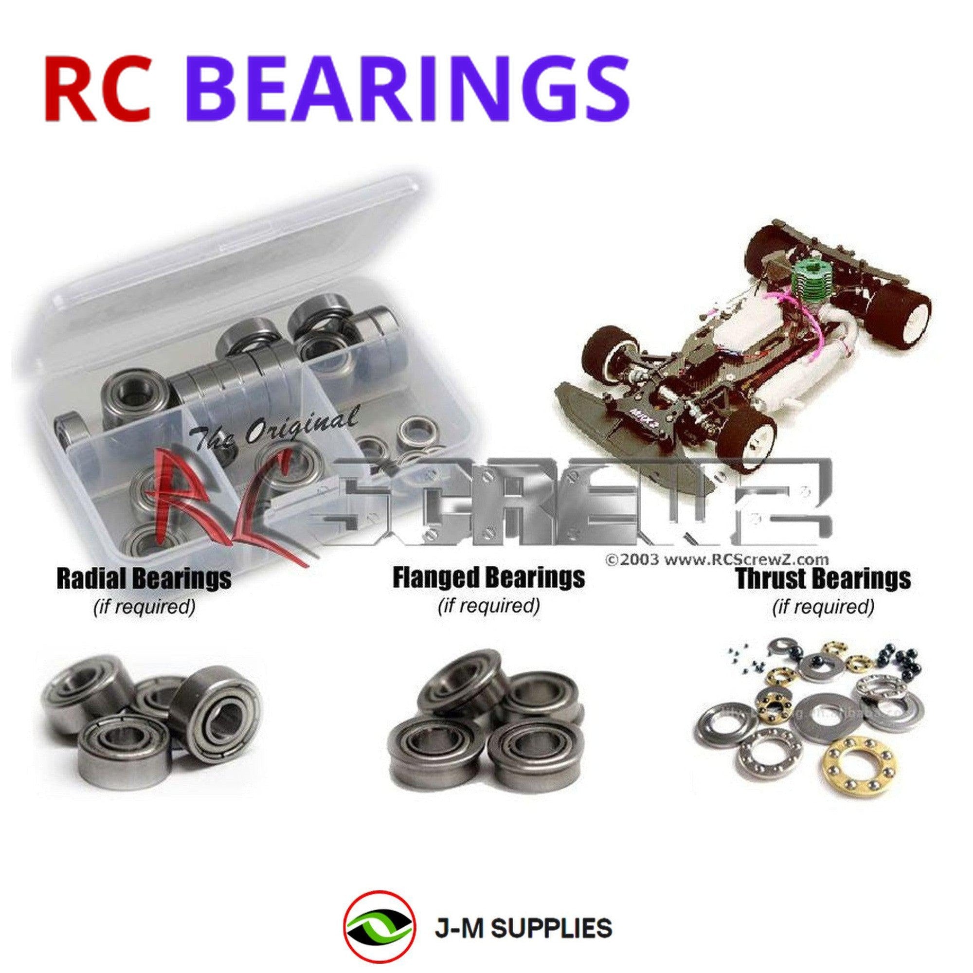 RCScrewZ Metal Shielded Bearing Kit mug010b for Mugen Seiki MRX-2 1/8th Nitro - Picture 1 of 12