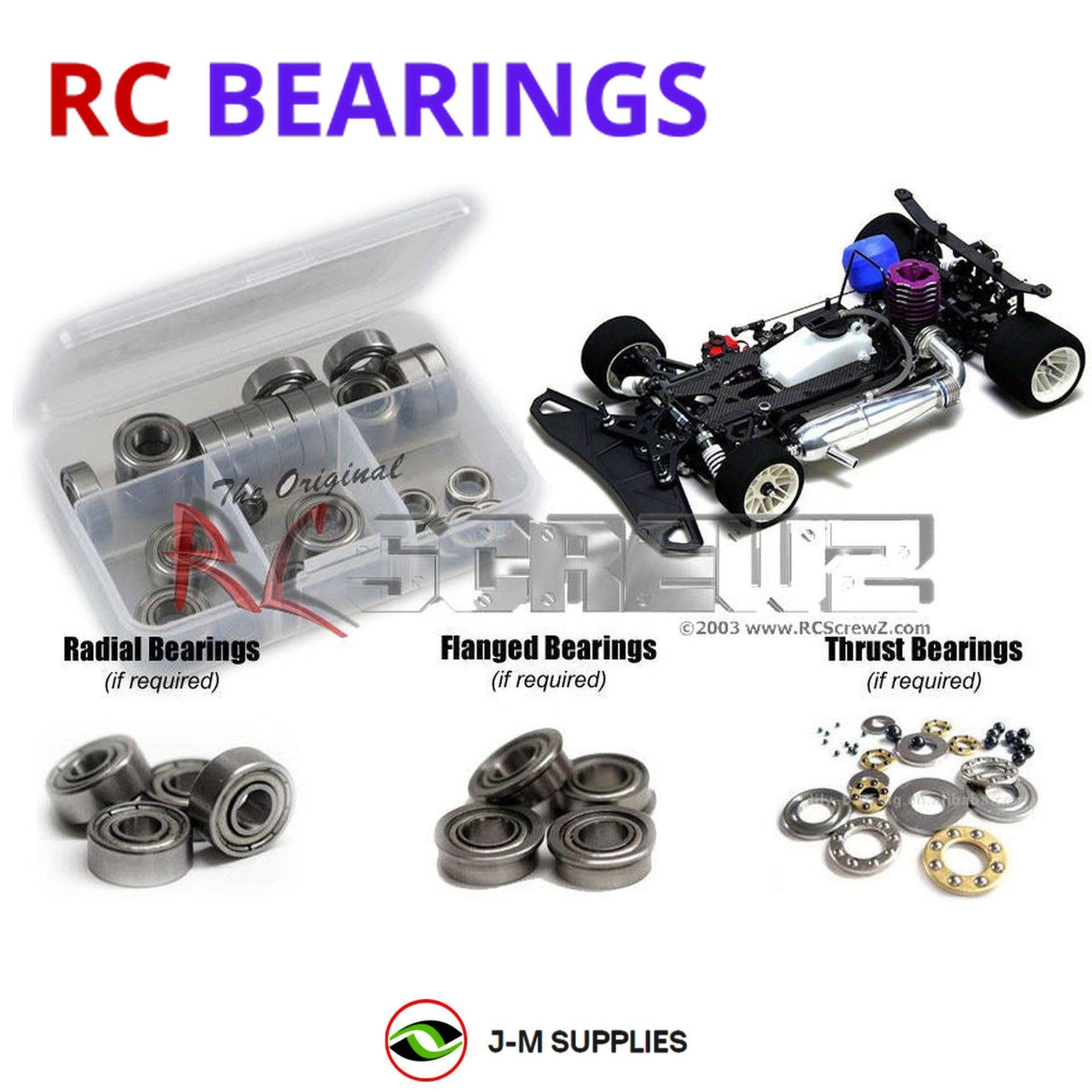 RCScrewZ Metal Shielded Bearing Kit mug019b for Mugen Seiki MRX5 1/8 Onroad - Picture 1 of 12