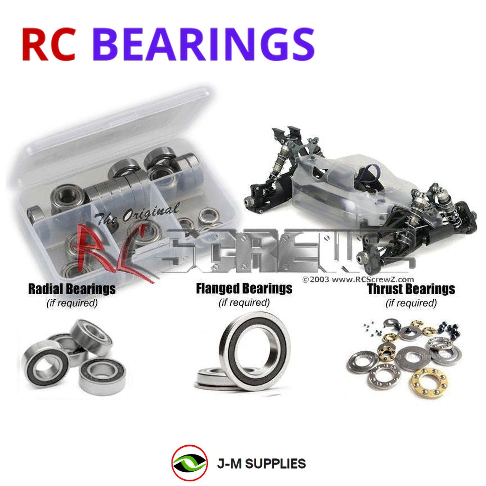 RCScrewZ Rubber Shielded Bearing Kit mug026r for Mugen Seiki MBX-7 M-Spec #E2011 - Picture 1 of 12