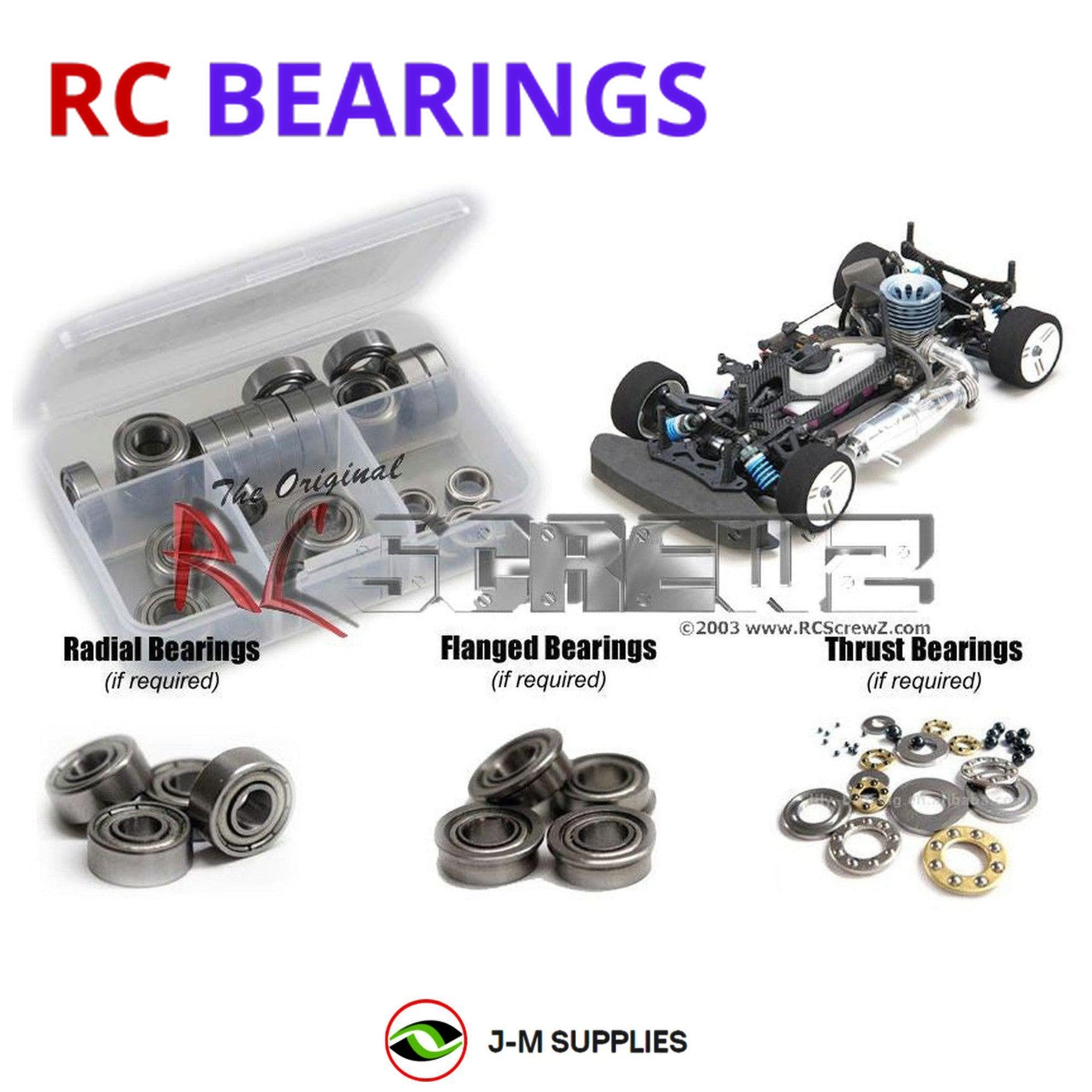 RCScrewZ Metal Shielded Bearing Kit mug012b for Mugen Seiki MTX-4 Nitro - Picture 1 of 12