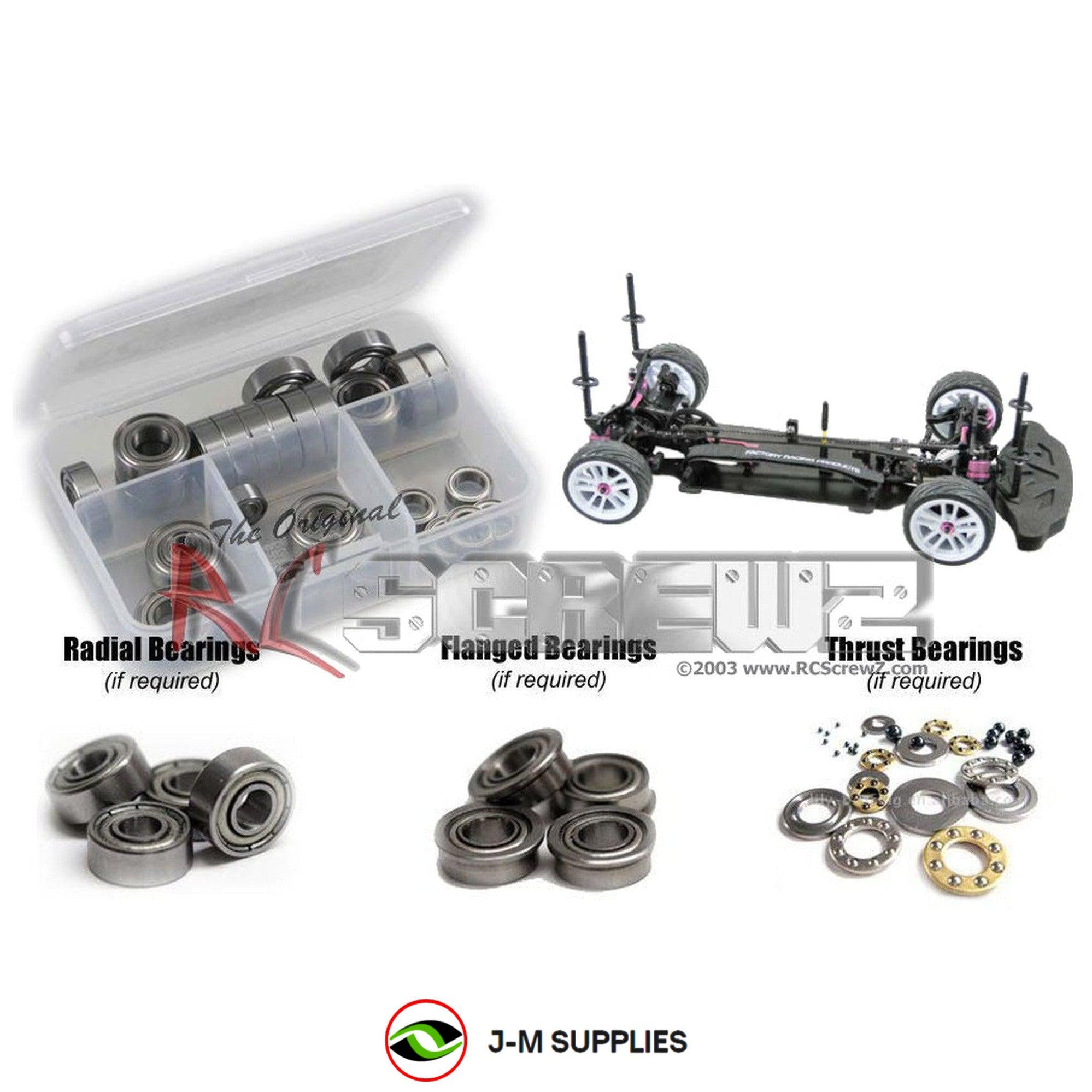 RCScrewZ Metal Shielded Bearings 3rac007b for 3 Racing Sakura Xi/Sport 1/10 Kit - Picture 1 of 12