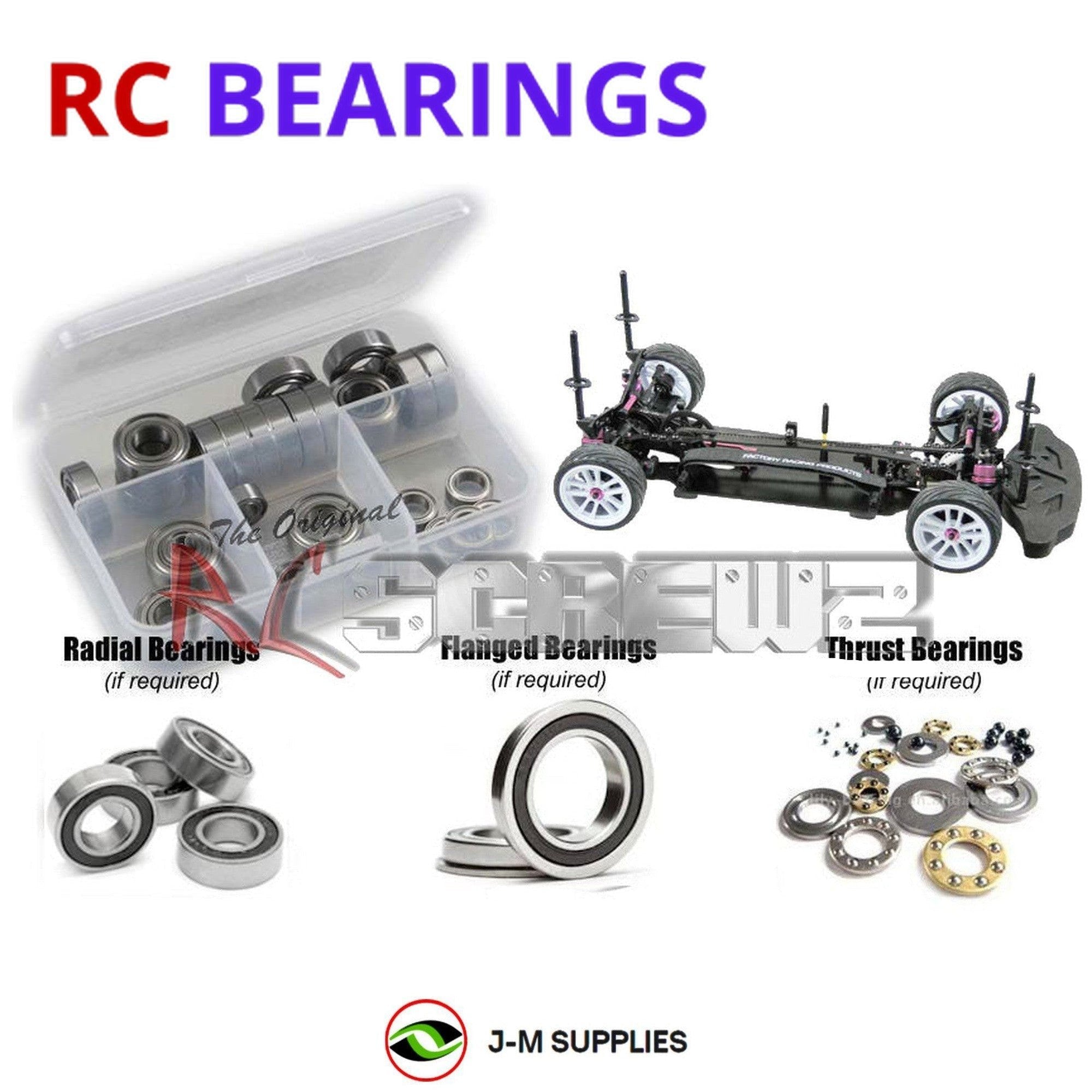 RCScrewZ Rubber Shielded Bearings 3rac007r for 3Racing Sakura Xi 1/10 | SET - Picture 1 of 12