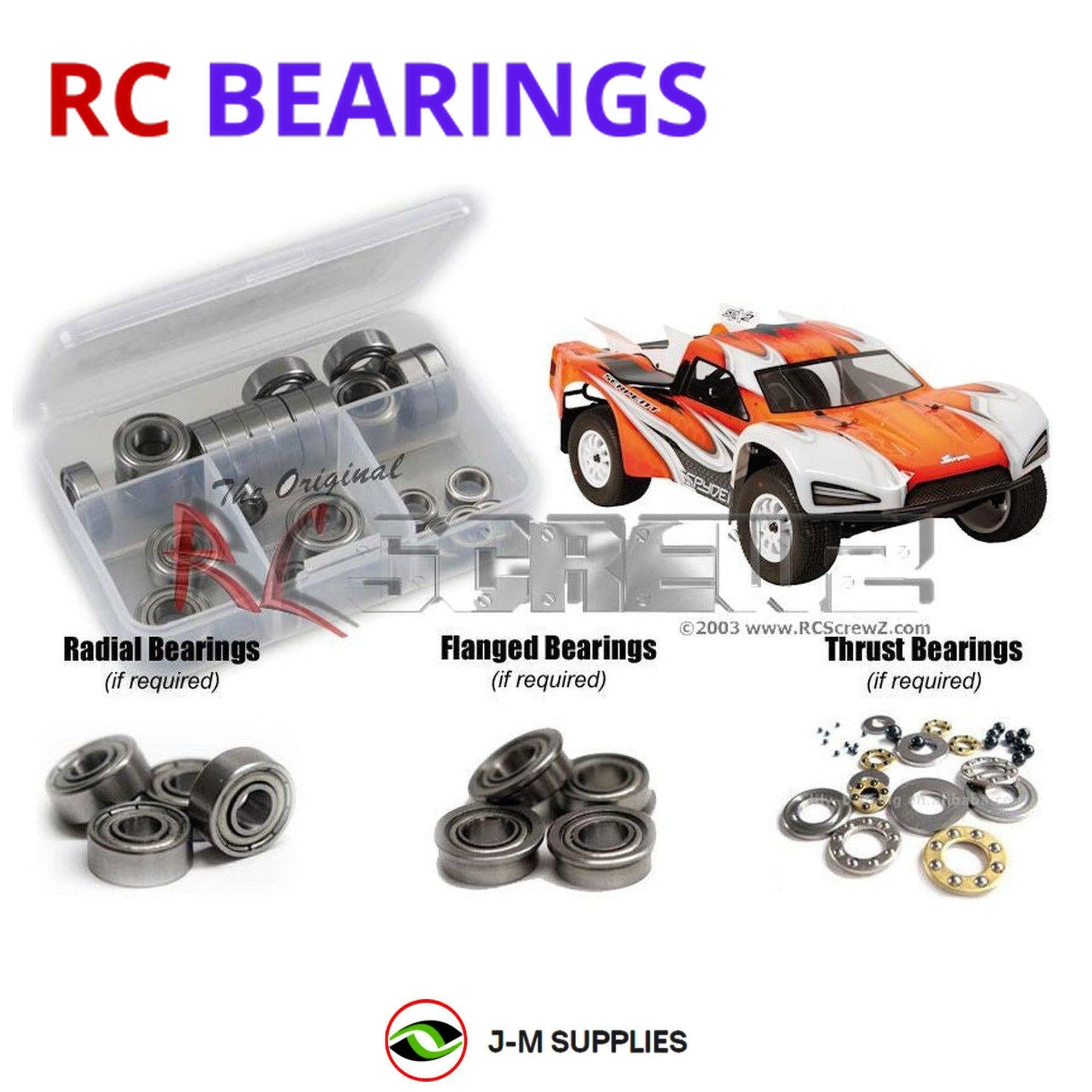 RCScrewZ Metal Shielded Bearings ser038b for Serpent Spyder SCT SRX2 2wd #500005 - Picture 1 of 12