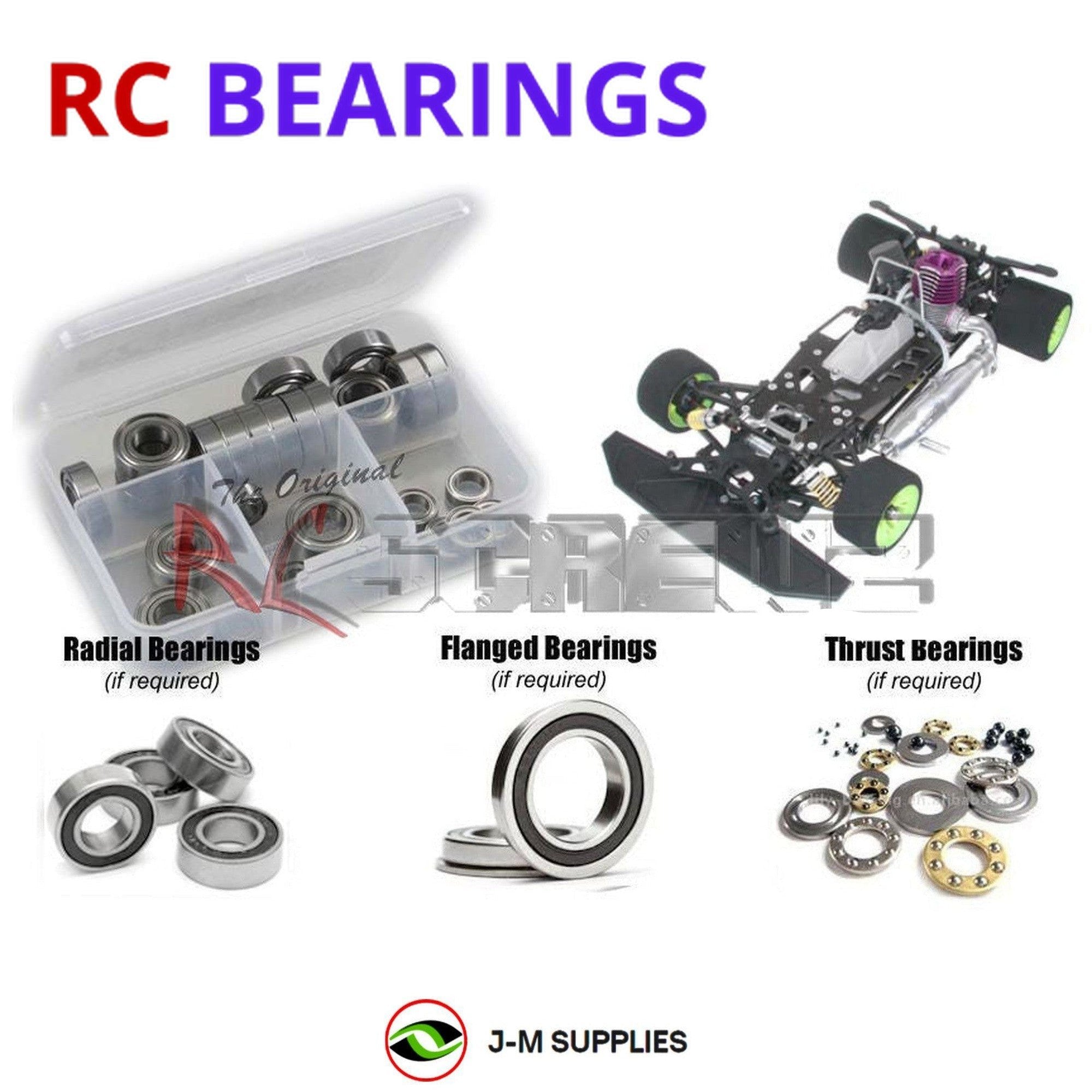 RCScrewZ Rubber Shielded Bearing Kit ser004r for Serpent 950/Team 1/8th #902000 - Picture 1 of 12