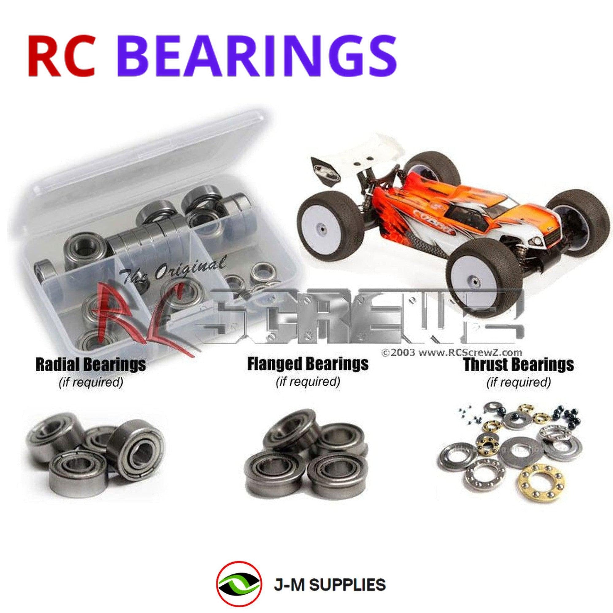 RCScrewZ Metal Shielded Bearings ser047b for Serpent Cobra-TE Truggy SER600033 - Picture 1 of 12