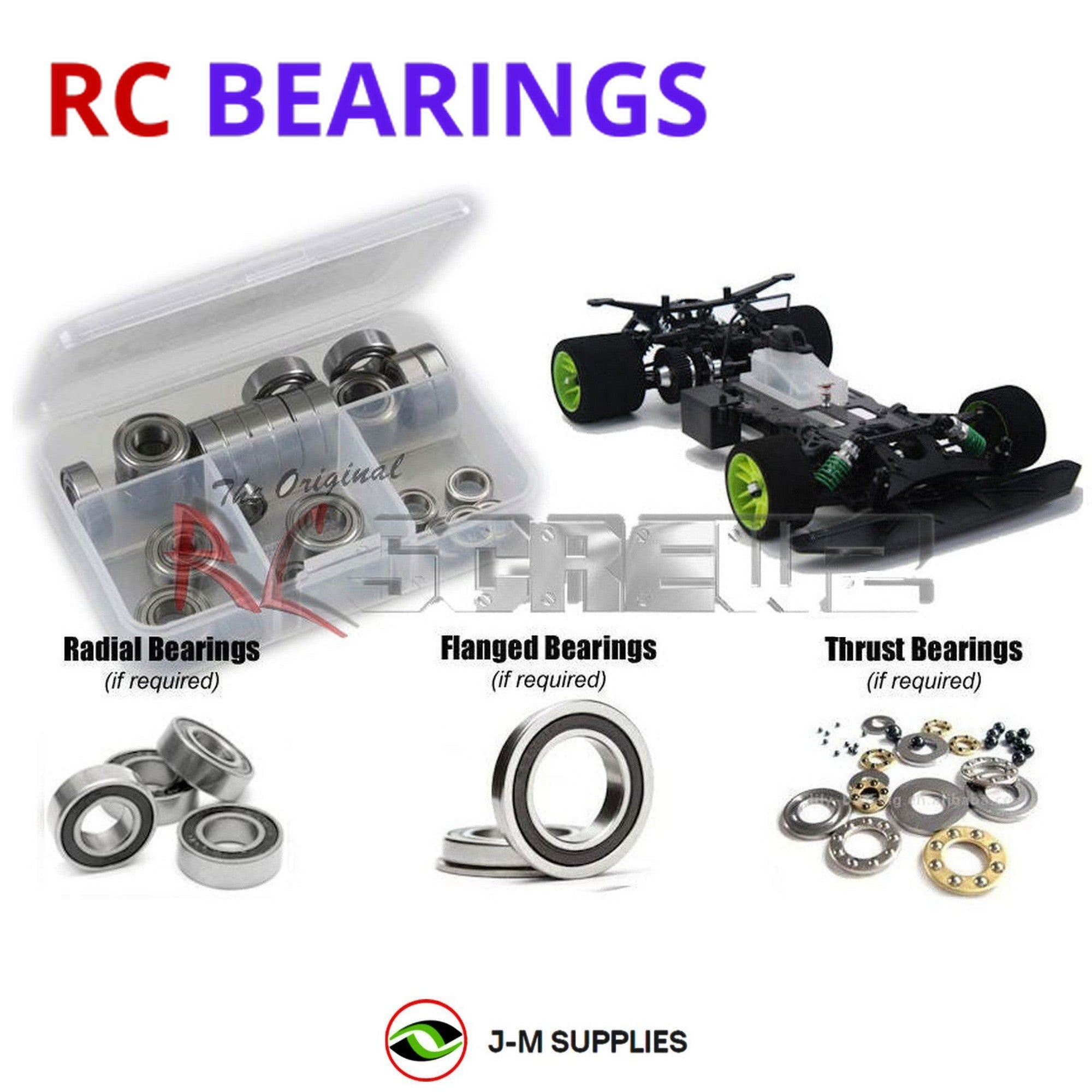 RCScrewZ Rubber Shielded Bearings ser007r for Serpent Vector 1/8 (909010) | SET - Picture 1 of 12
