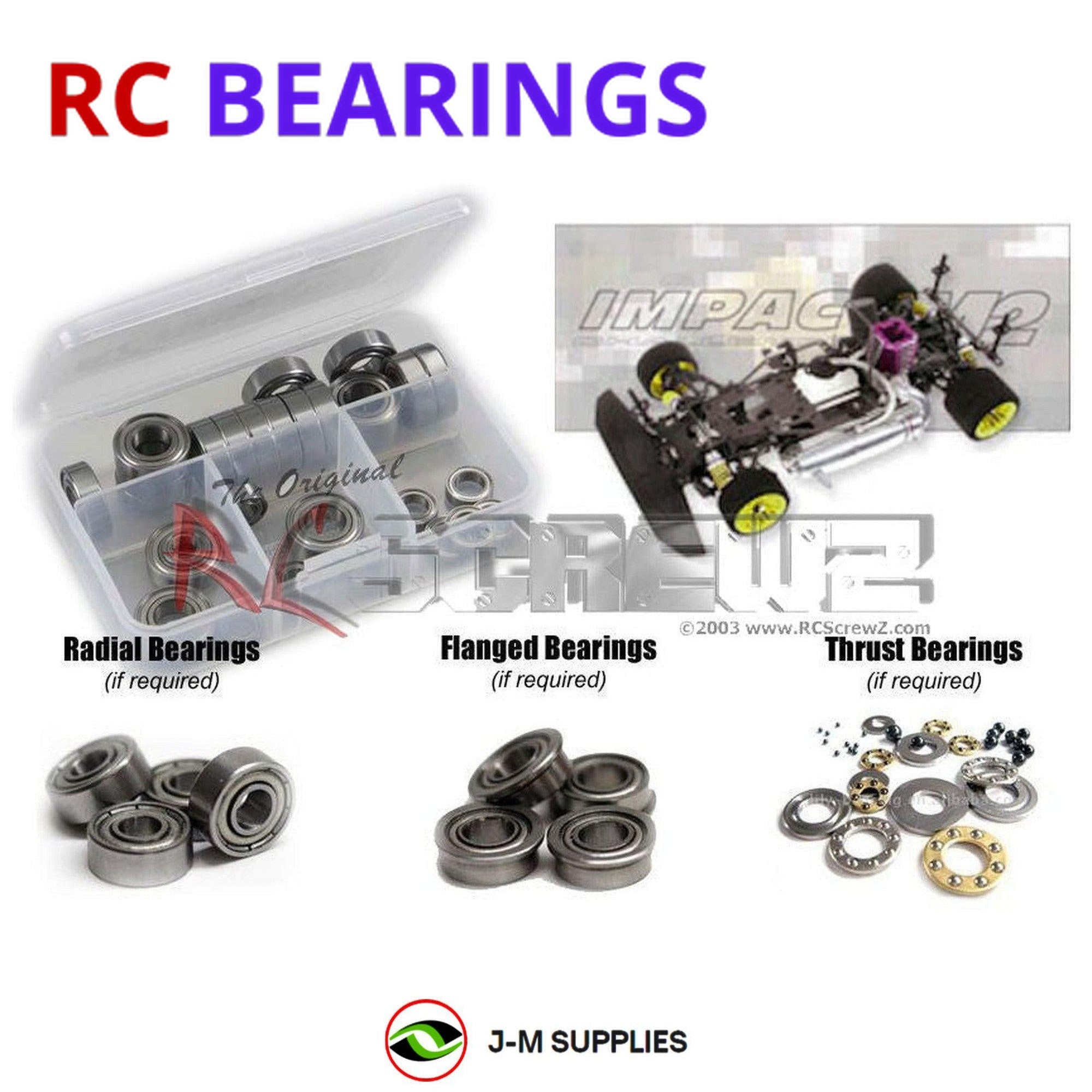 RCScrewZ Metal Shielded Bearing Kit ser005b for Serpent Impact M2 4wd #808060 - Picture 1 of 12