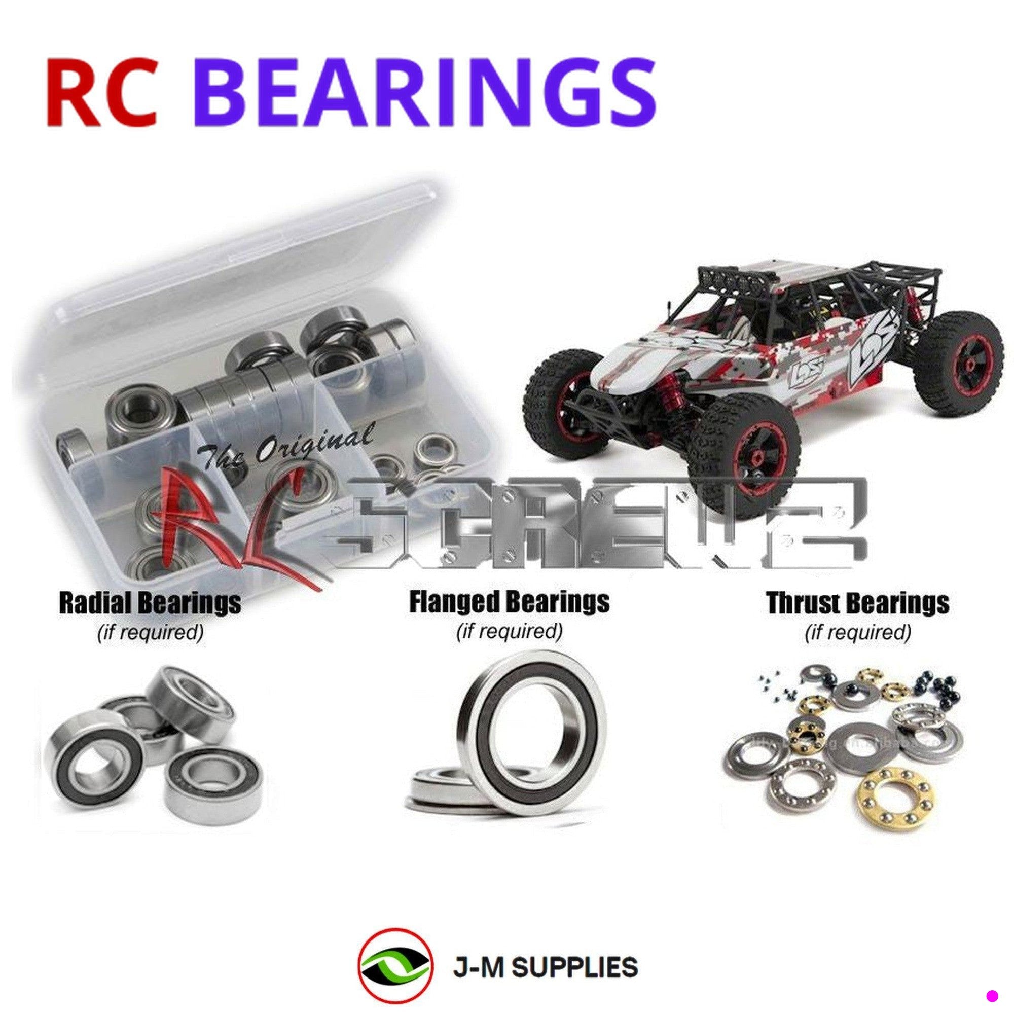 RCScrewZ Rubber Shielded Bearings los071r for Losi Desert Buggy XL 1/5 LOS05001 - Picture 1 of 12