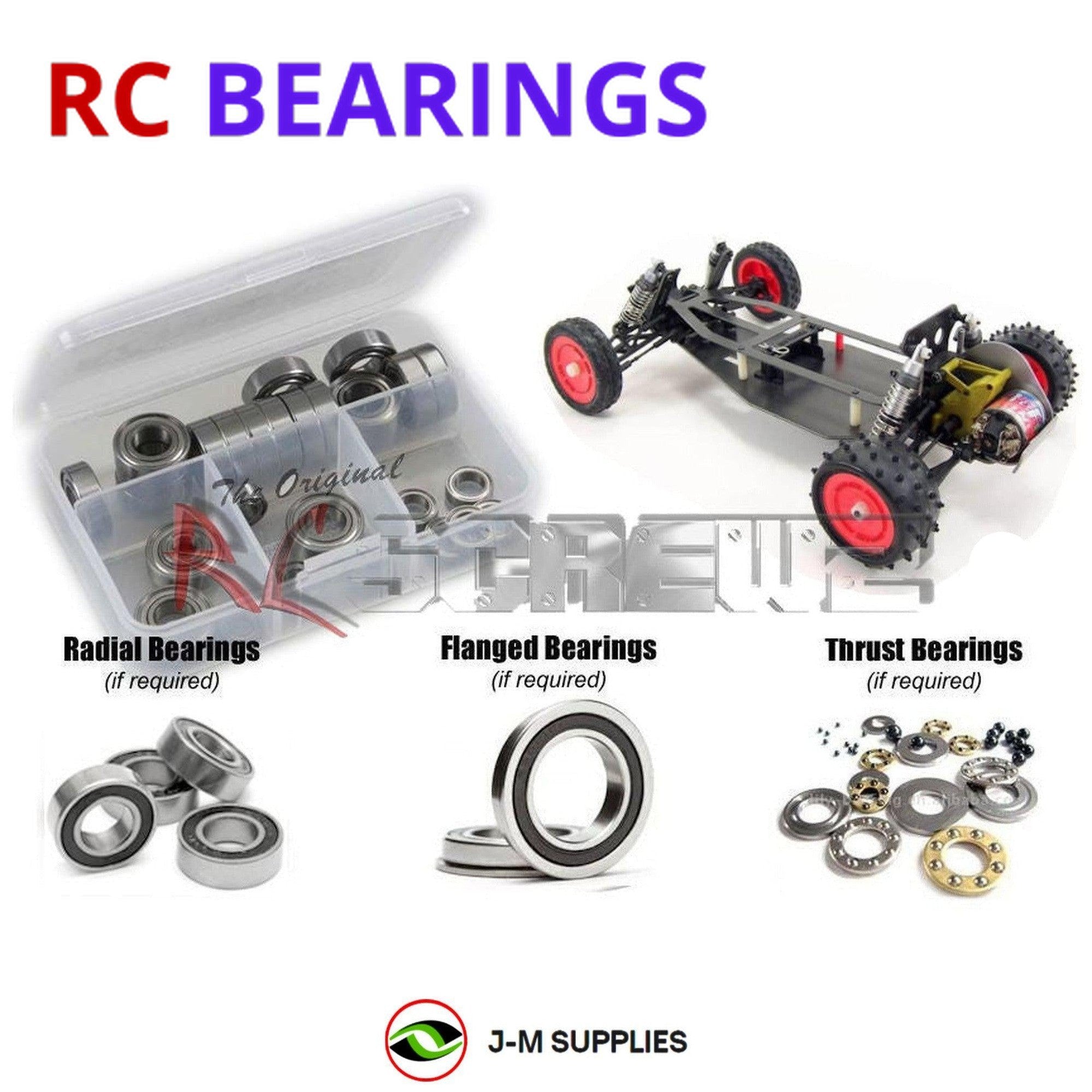 RCScrewZ Rubber Shielded Bearing Kit los122r for Team Losi JRX Pro/SE - Picture 1 of 12