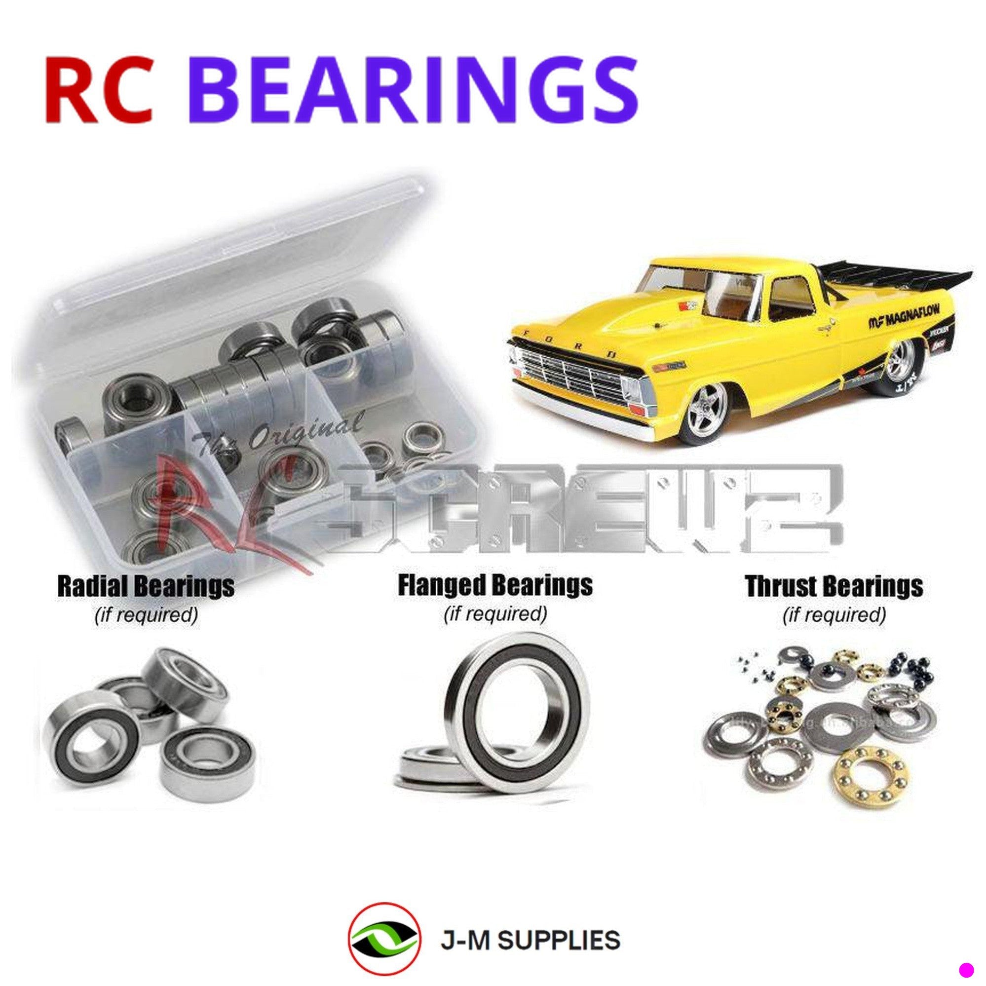 RCScrewZ Rubber Shielded Bearing los139r for Losi '68 Ford F100 22S 2WD LOS03045 - Picture 1 of 12