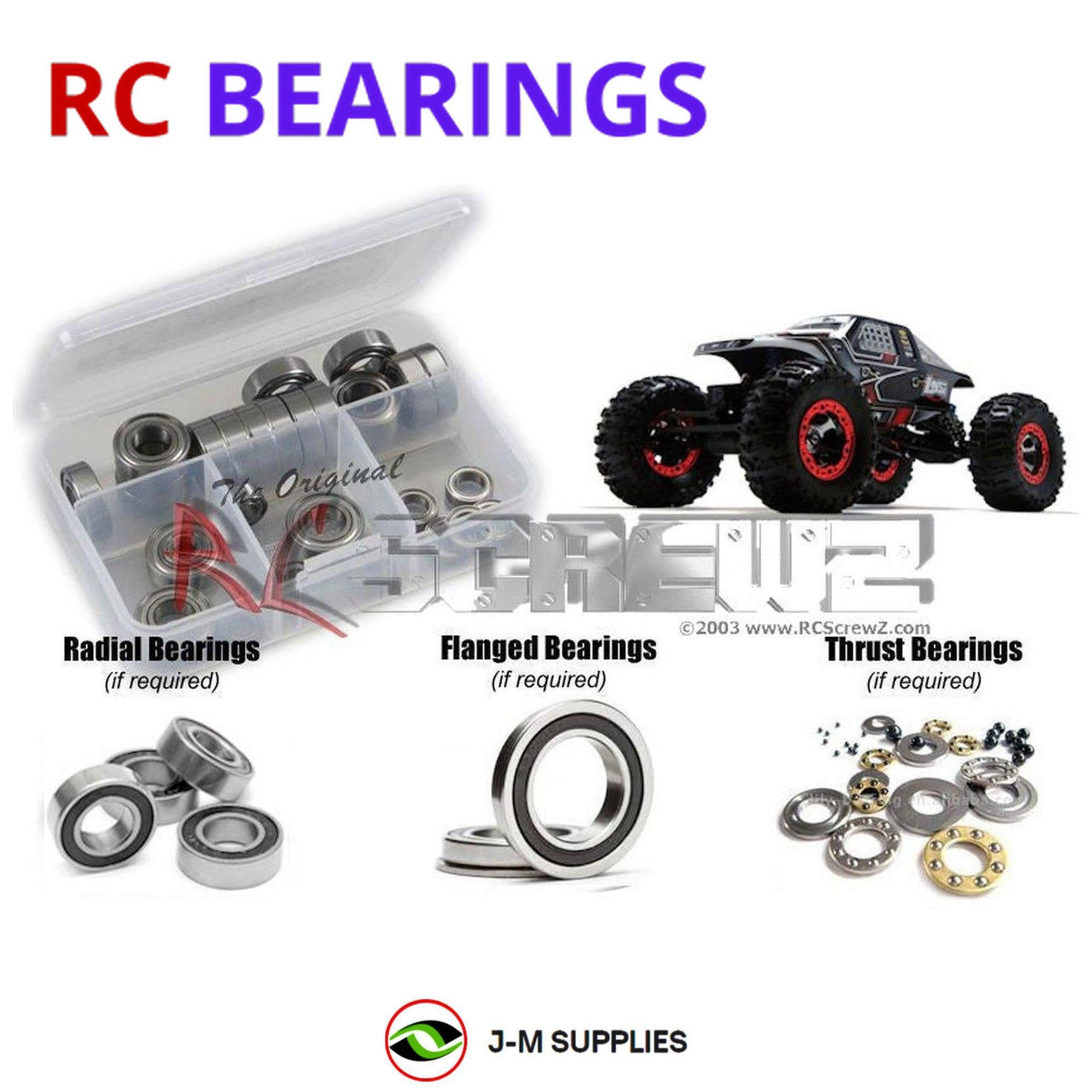 RCScrewZ Rubber Shielded Bearings los054r for Losi Night Crawler 1/10th LOSB0104 - Picture 1 of 12