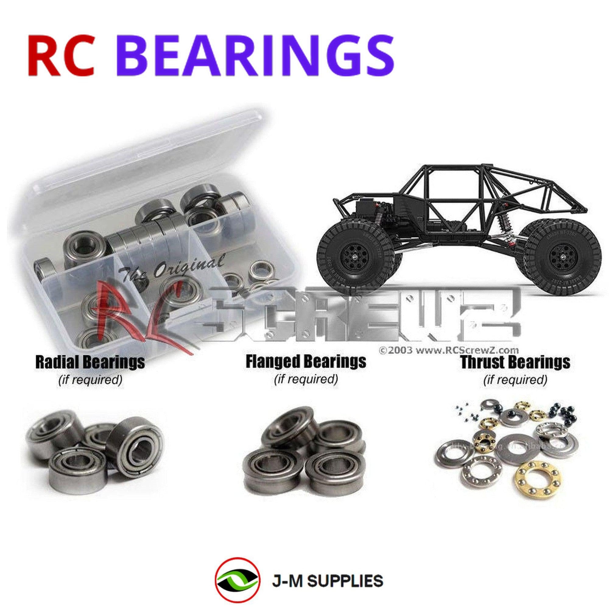 RCScrewZ Metal Shielded Bearing Kit gma017b for GMade GR01 GOM #GM56000 - Picture 1 of 12