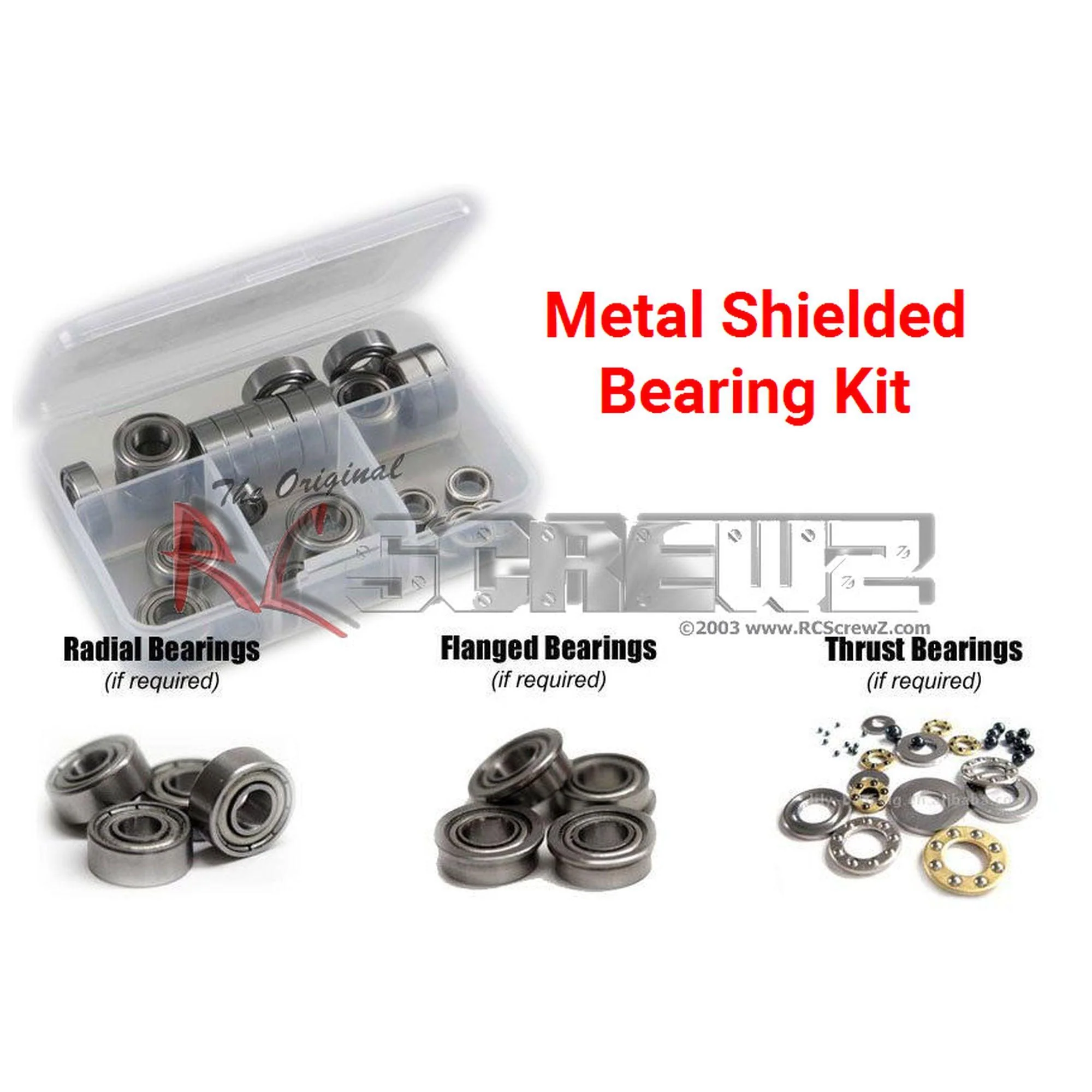 RCScrewZ Metal Shielded Bearing Kit los005b for Team Losi XXX-4/GP 4wd LOSA0014 - Picture 1 of 12