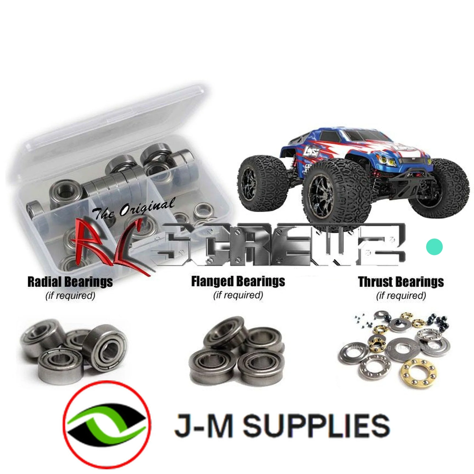 RCScrewZ Metal Shielded Bearing Kit los083b for Team Losi LST XXL-2e #TLR04004 - Picture 1 of 12