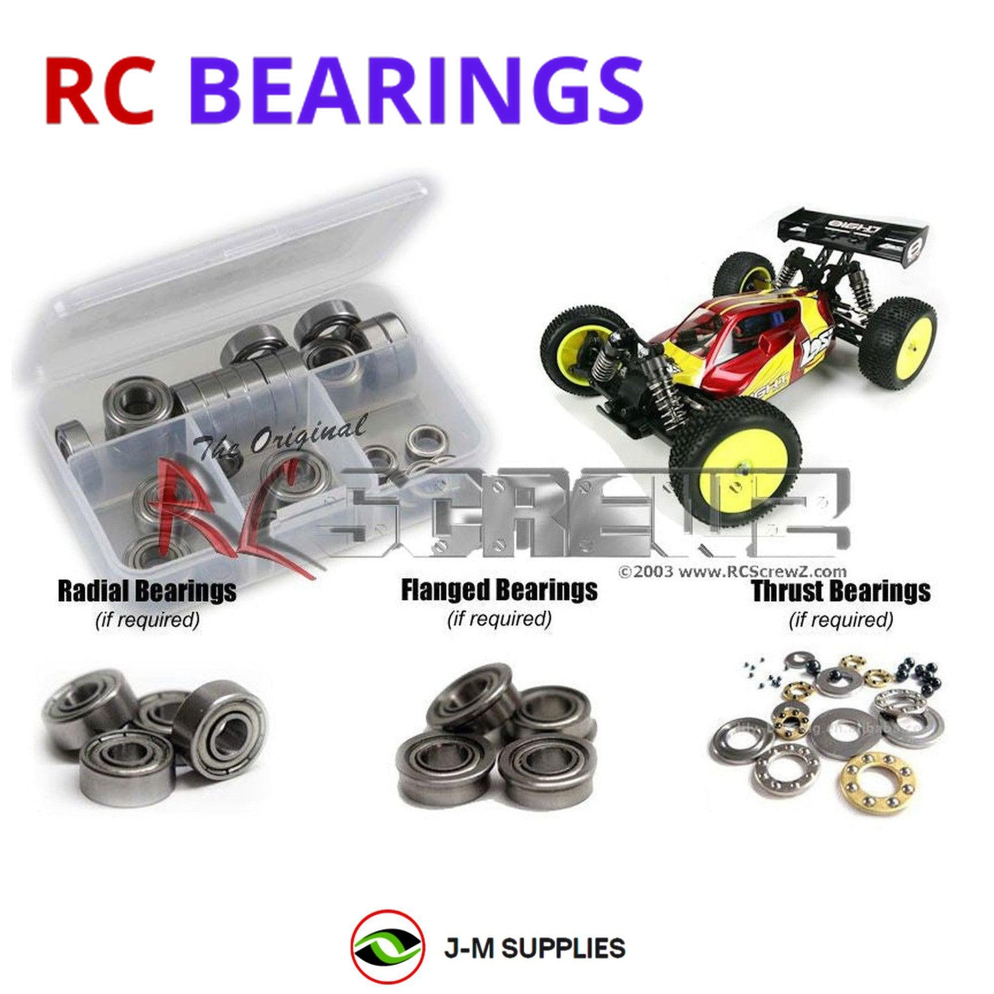 RCScrewZ Metal Shielded Bearing Kit los066b for Team Losi Mini 8ight RTR - Picture 1 of 12