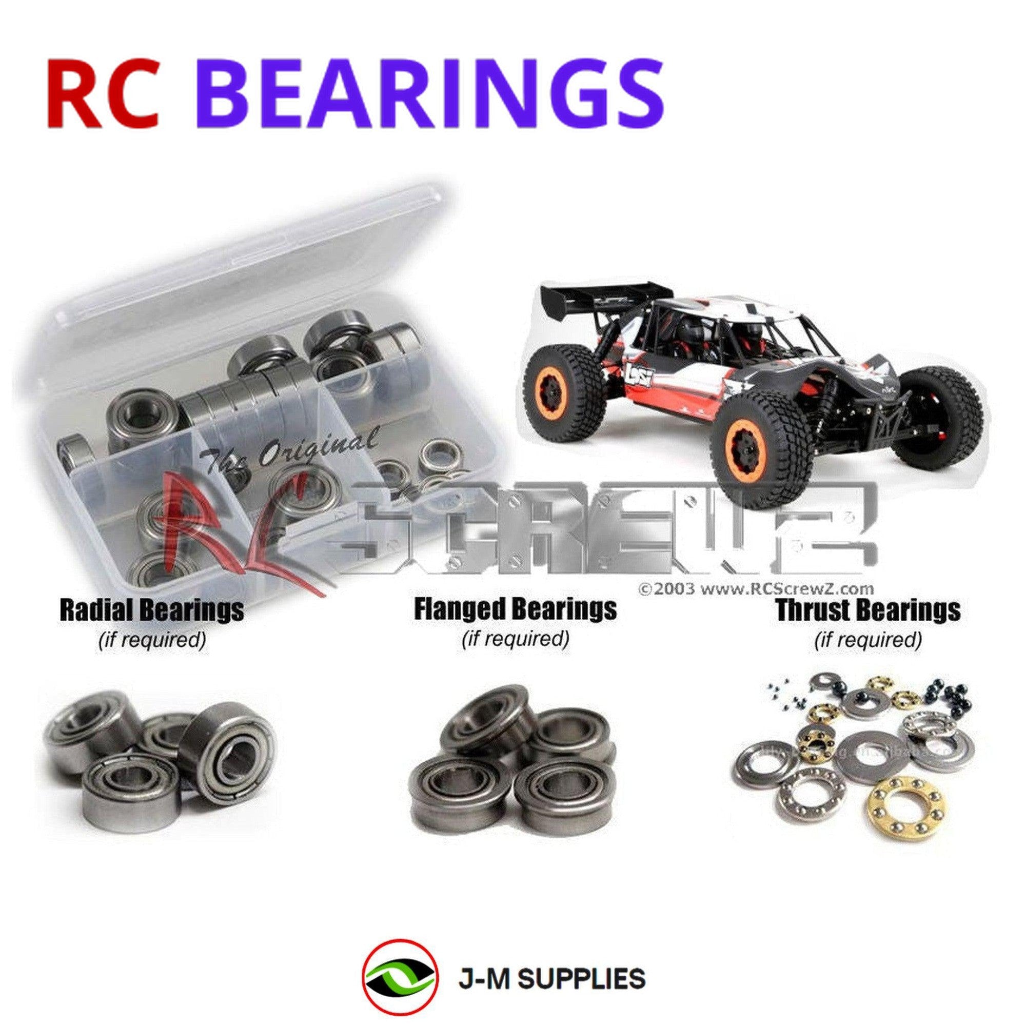 RCScrewZ Metal Shielded Bearings los090b for Team Losi TEN-SCBE 4wd #LOS03007T - Picture 1 of 12