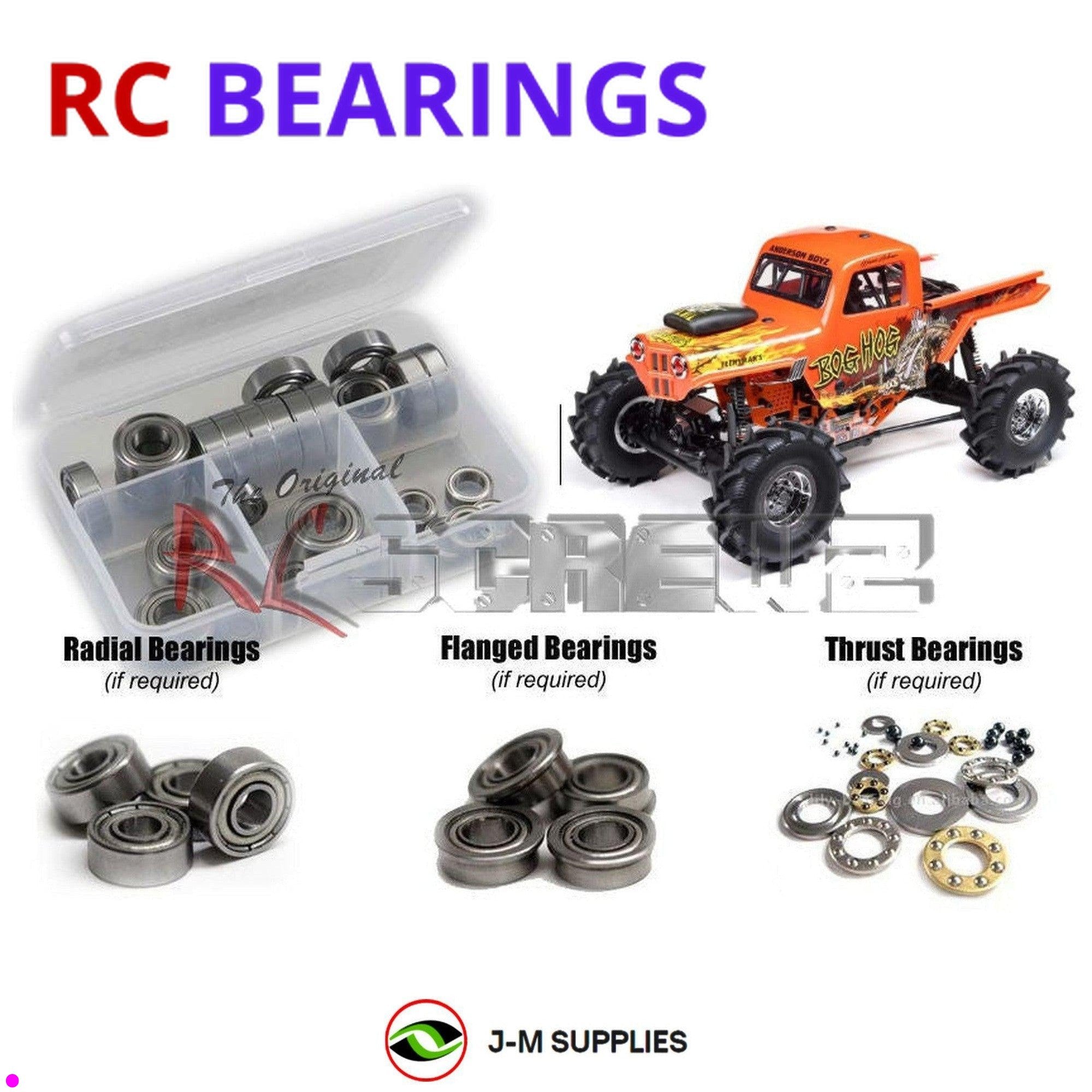 RCScrewZ Metal Shielded Bearing los133b for Losi LMT Mega 4wd Axle LOS04024T1/T2 - Picture 1 of 12