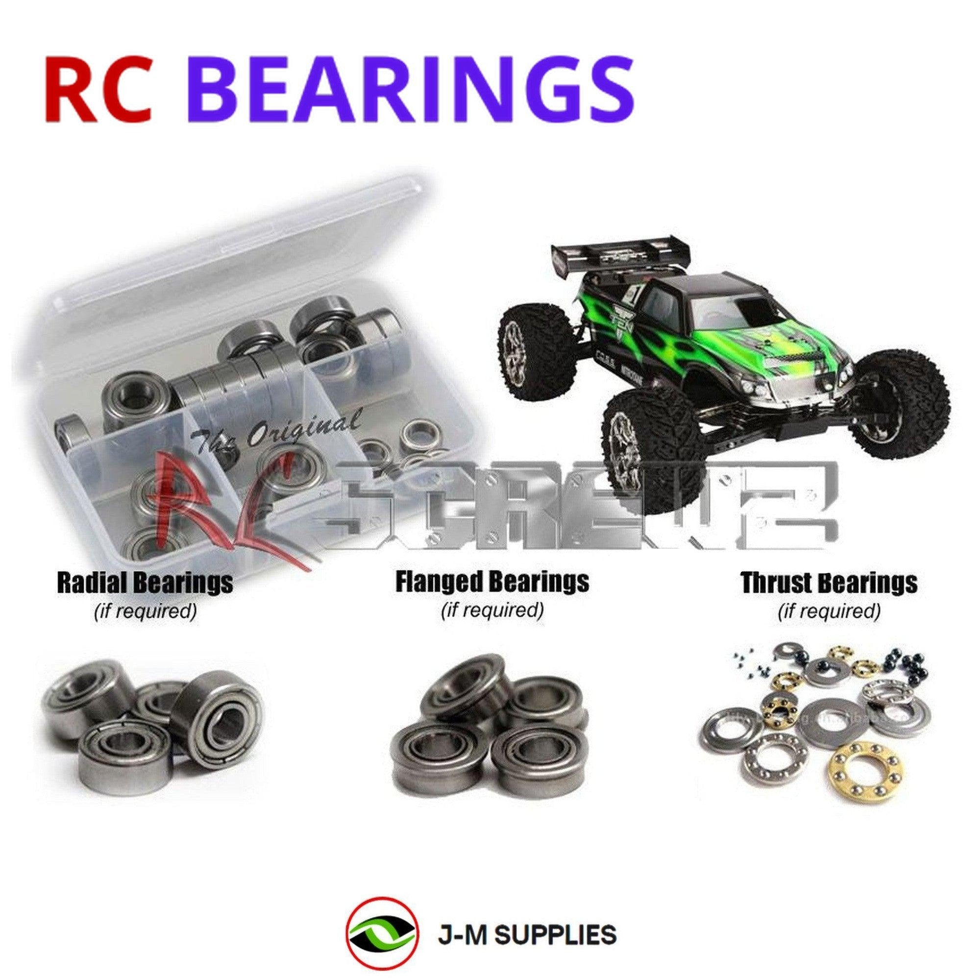 RCScrewZ Metal Shielded Bearing Kit los052b for Losi Ten-T Truggy 1/10 LOSB0126 - Picture 1 of 12