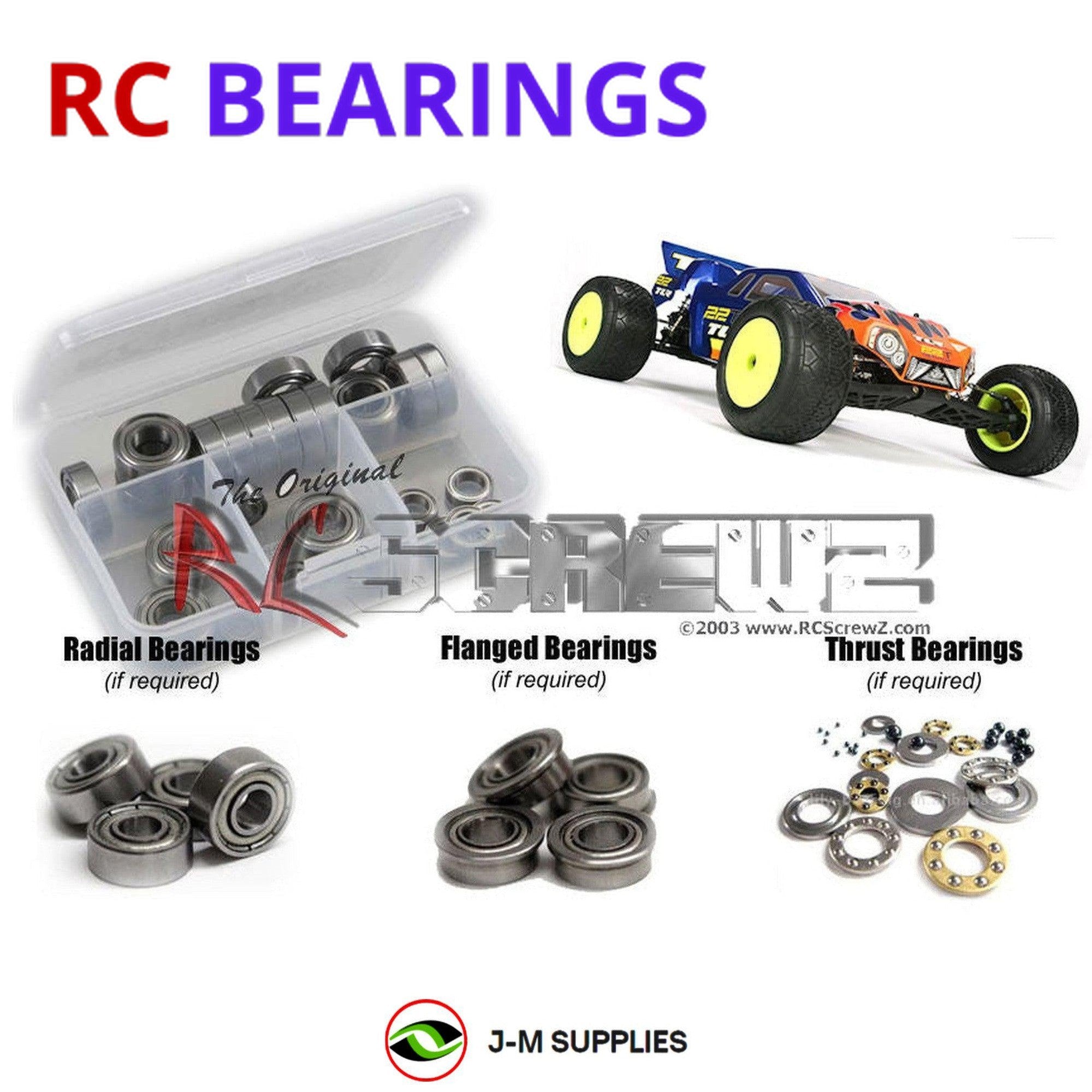 RCScrewZ Metal Shielded Bearing Kit los064b for Team Losi Racing 22T LOSB0123 - Picture 1 of 12