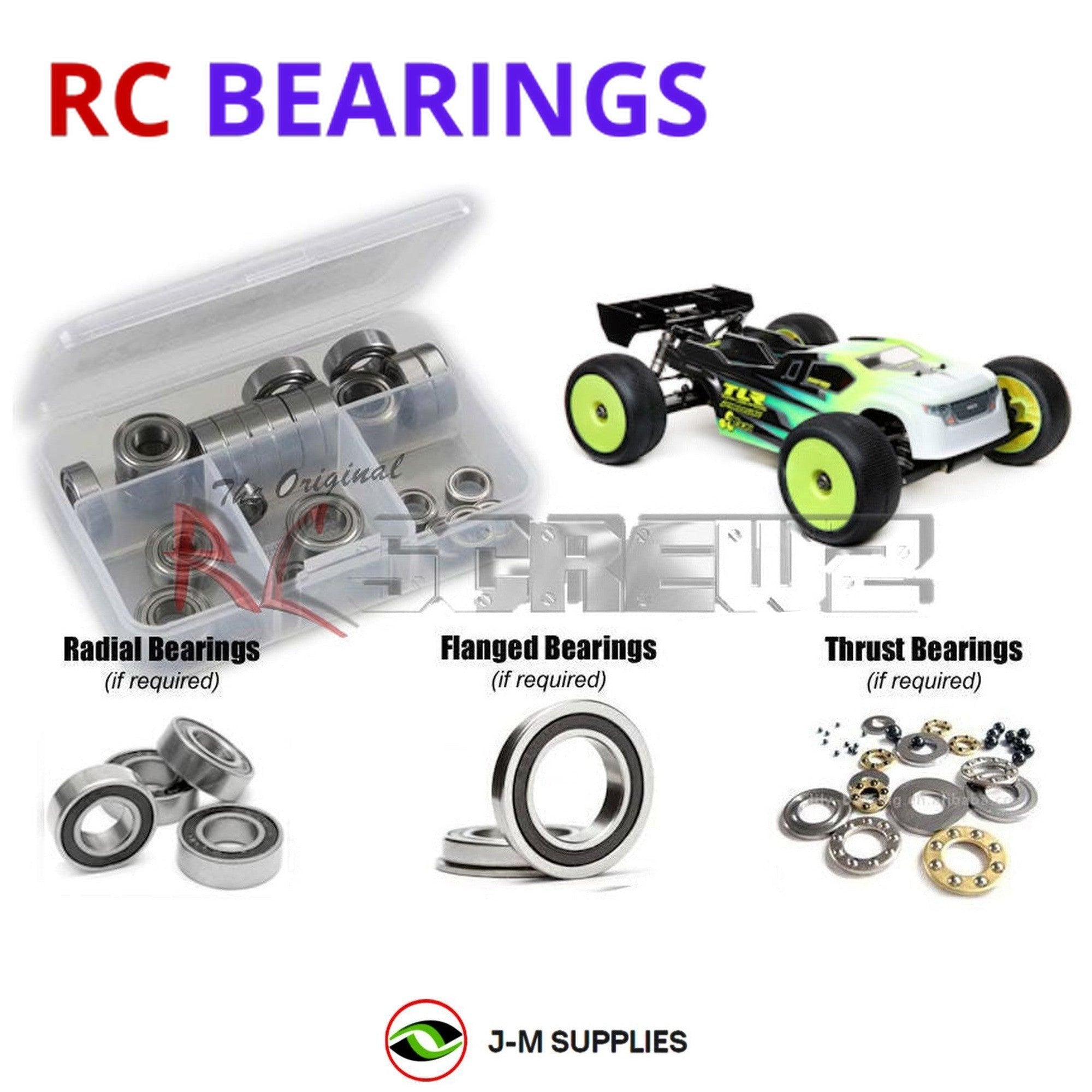 RCScrewZ Rubber Shielded Bearings los126r for Losi 8ight XT/XTE 1/8th #TLR04009 - Picture 1 of 12