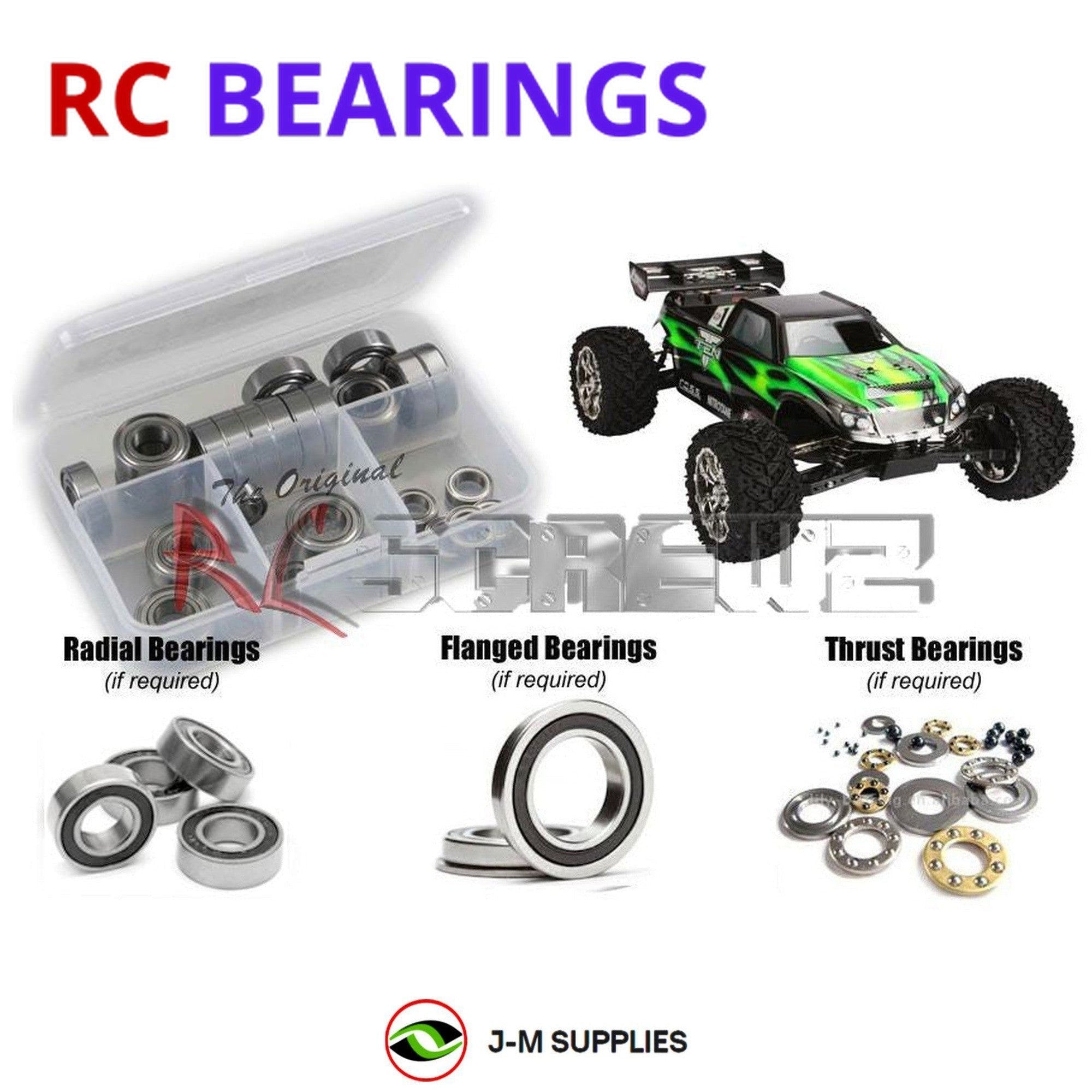 RCScrewZ Rubber Shielded Bearing Kit los052r for Losi Ten-T Truggy 1/10 LOSB0126 - Picture 1 of 12