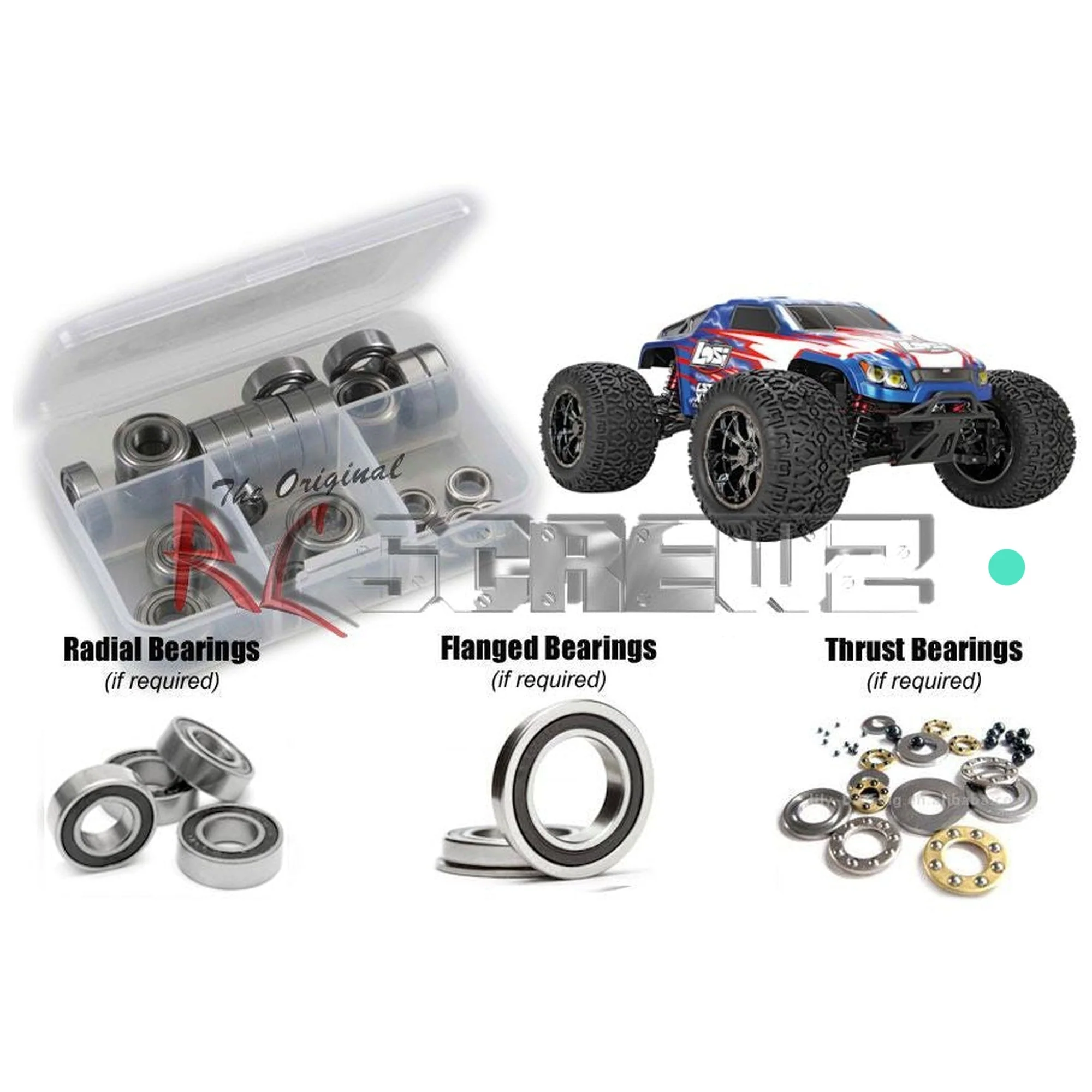 RCScrewZ Rubber Shielded Bearing Kit los083r for Team Losi LST XXL-2e #TLR04004 - Picture 1 of 12