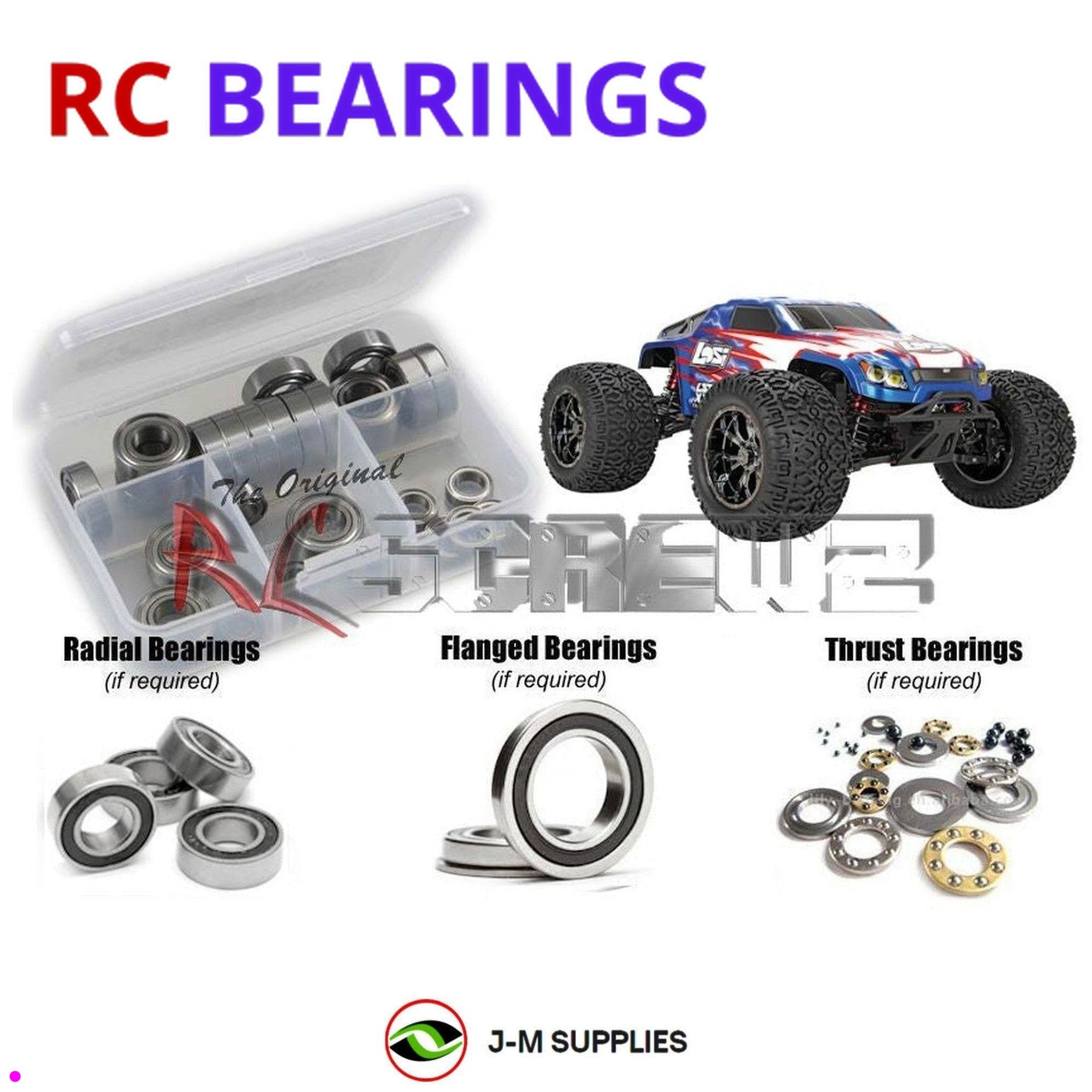 RCScrewZ Rubber Shielded Bearing Kit los083r for Team Losi LST XXL-2e #TLR04004 - Picture 1 of 12