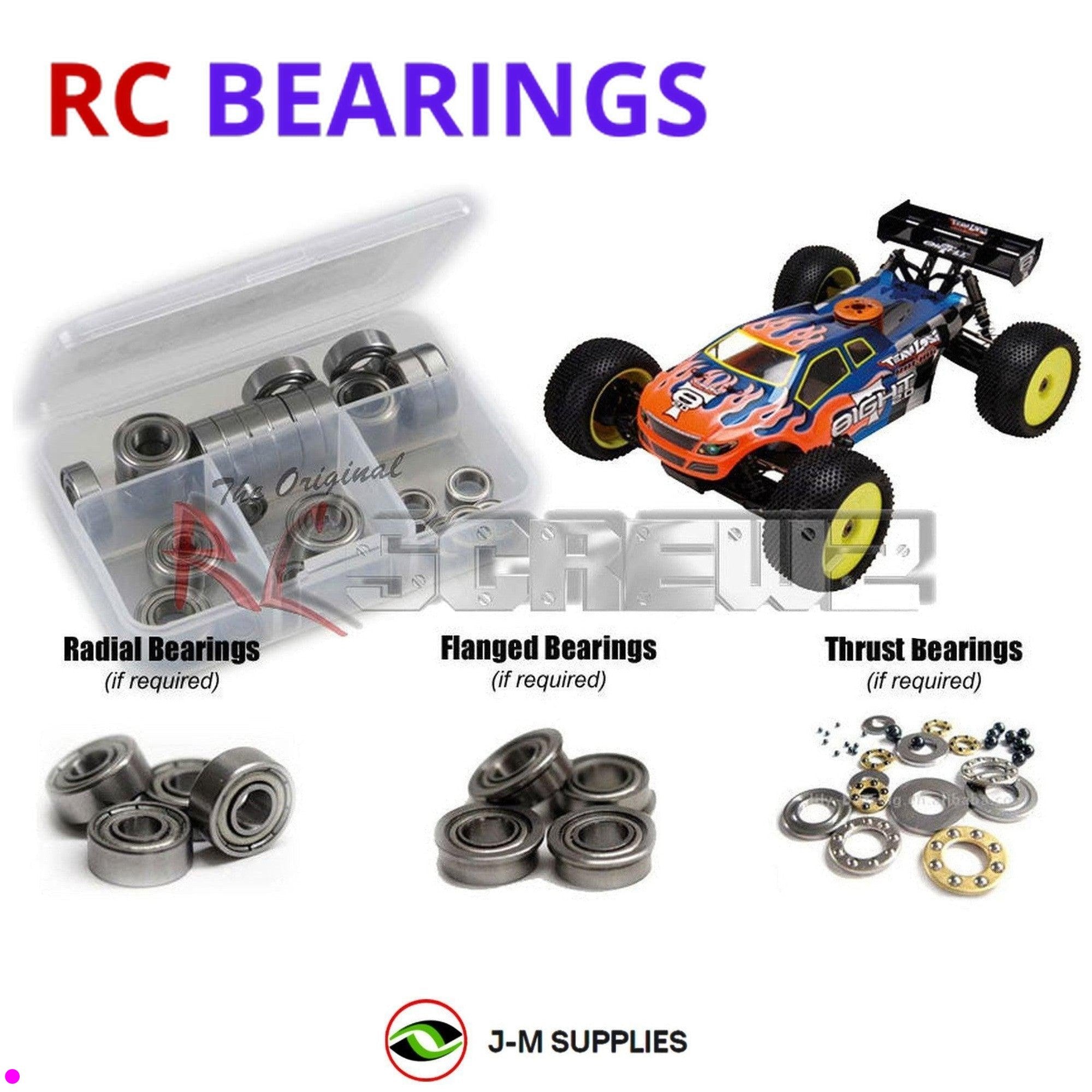 RCScrewZ Metal Shielded Bearings los048b for Team Losi 8ight-T 2.0 1/8 LOSB0085 - Picture 1 of 12