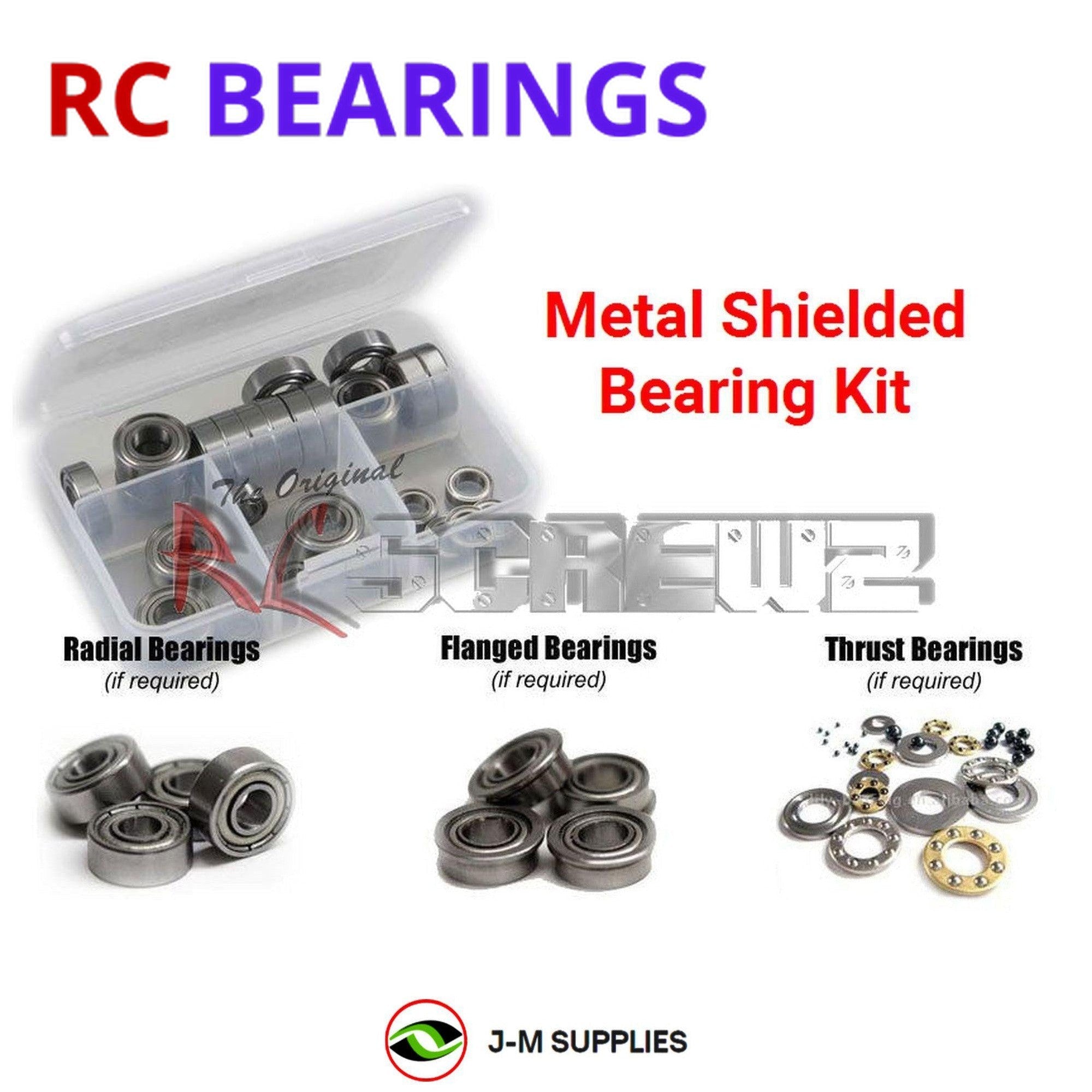 RCScrewZ Metal Shielded Bearings los058b for Losi 1/24 Micro SCT LOSB0242 | SET - Picture 1 of 12