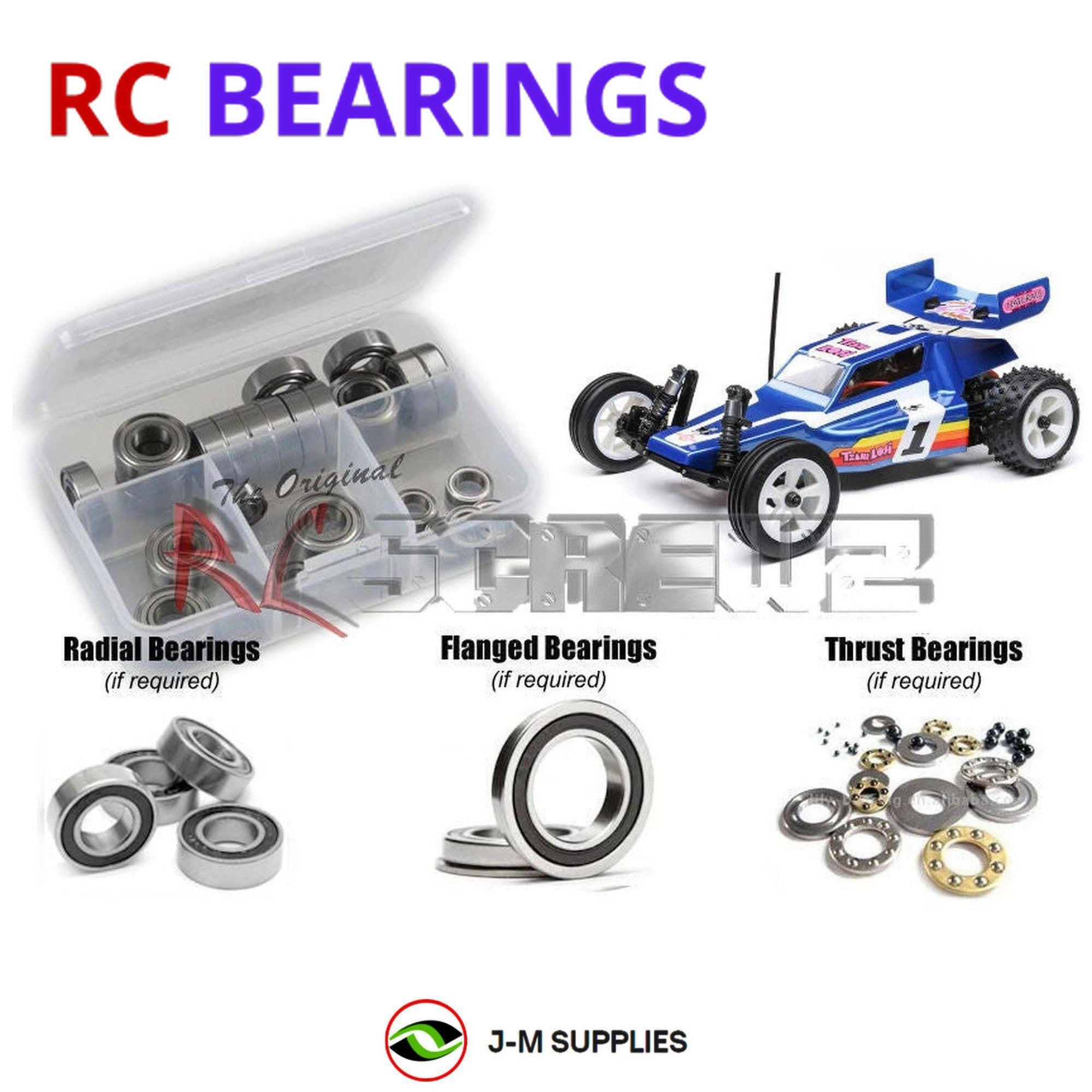 RCScrewZ Rubber Shielded Bearing Kit los131r for Losi JRX2 Mini 1/16th #los01020 - Picture 1 of 12