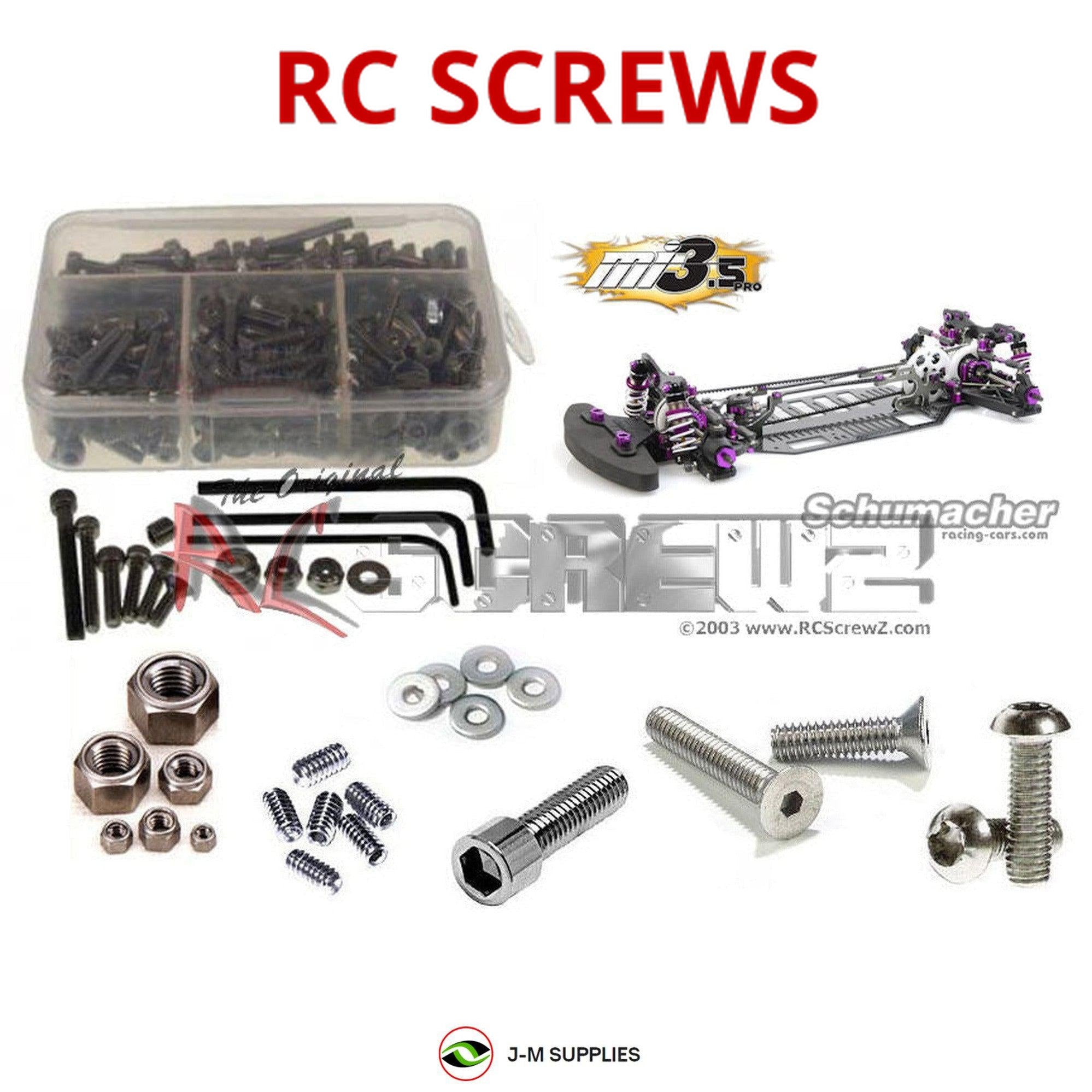 RCScrewZ Stainless Screw Kit sch017 for Schumacher MI3.5 1/10th #K080/K082 - Picture 1 of 12