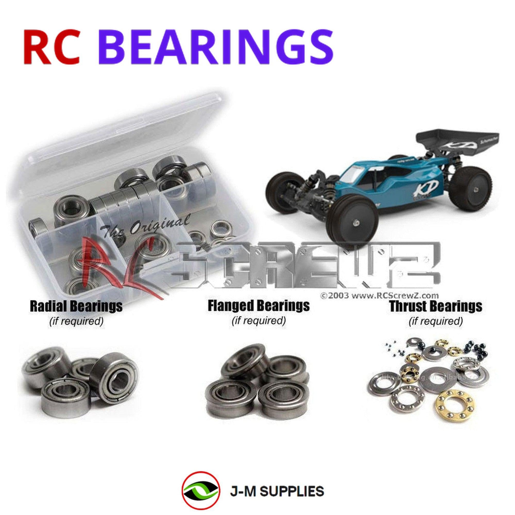 RCScrewZ Metal Shielded Bearing Kit sch029b for Schumacher Cat KD #K171 - Picture 1 of 12