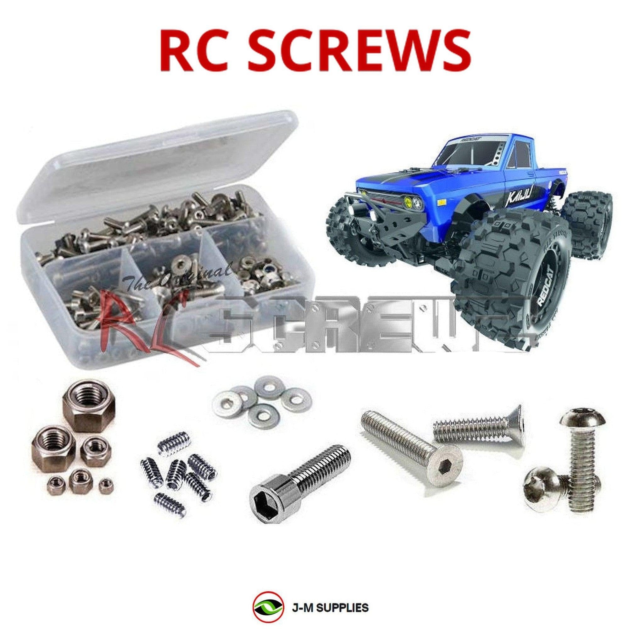 RCScrewZ Stainless Steel Screw Kit rer070 for RedCat Kaiju 1/8th - Picture 1 of 12