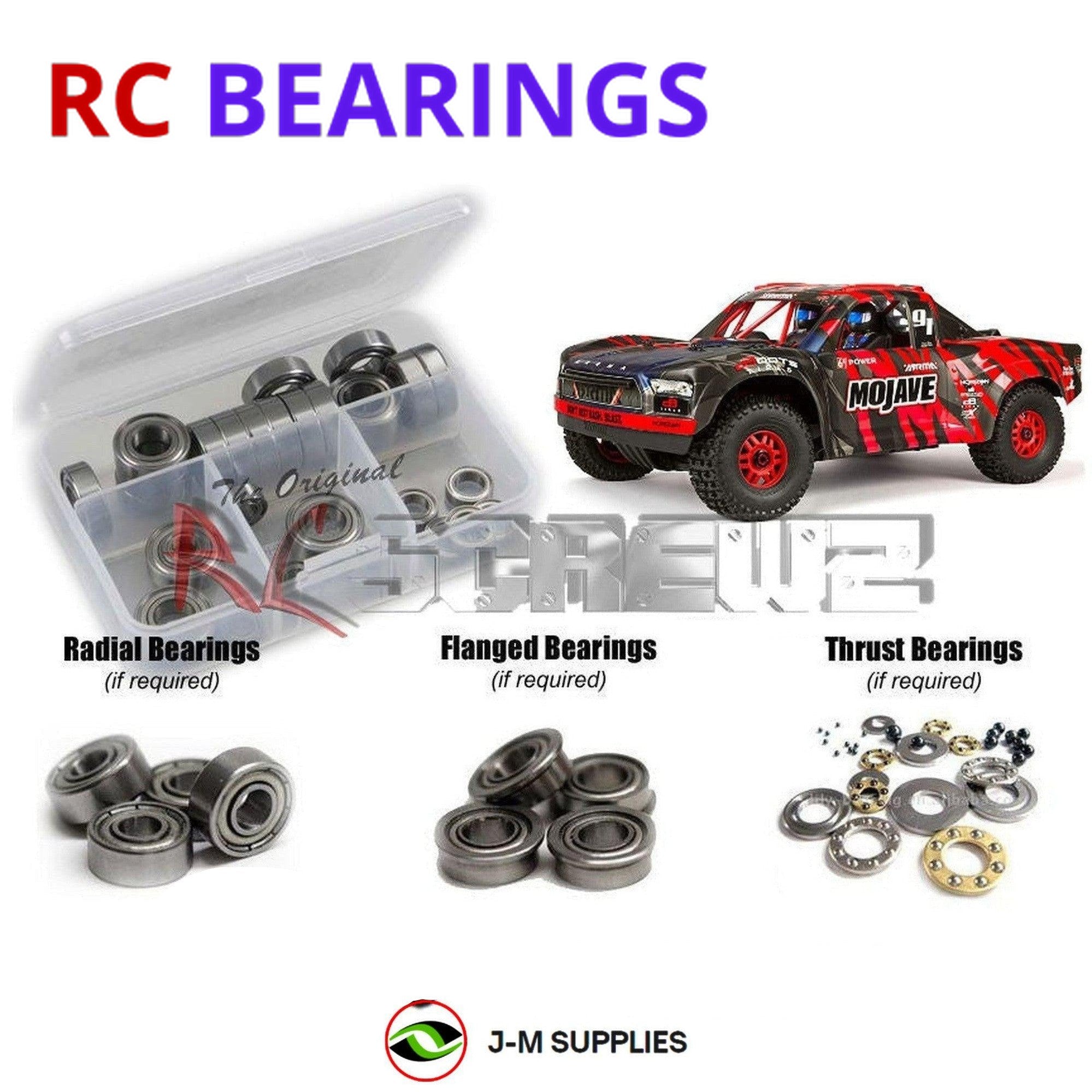 RCScrewZ Metal Shielded Bearings ara049b for Arrma MOJAVE 6S V2 4WD BLX #ARA7604 - Picture 1 of 12