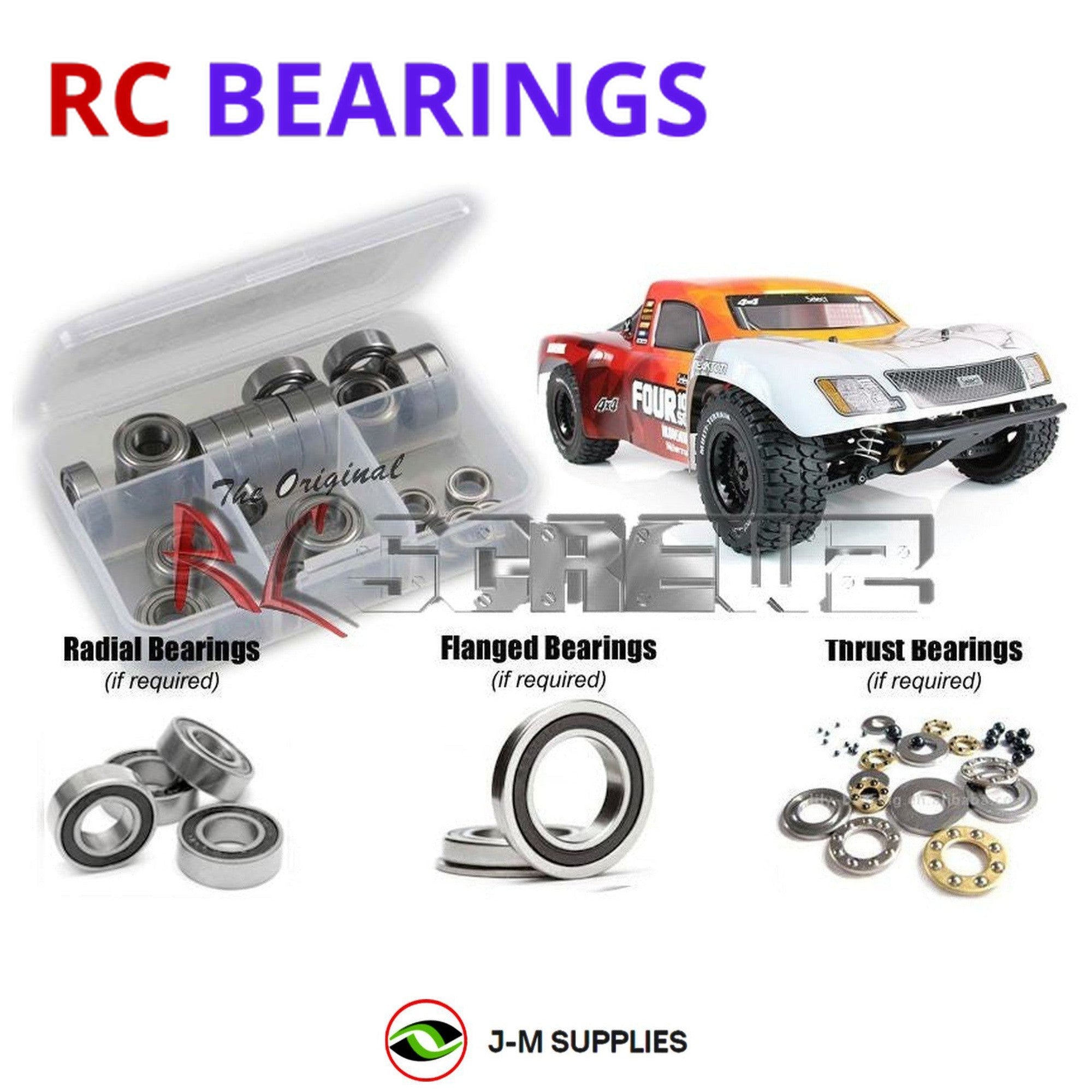 RCScrewZ Rubber Shielded Bearing Kit helrc012r for Helion RC Four 10SC - Picture 1 of 12