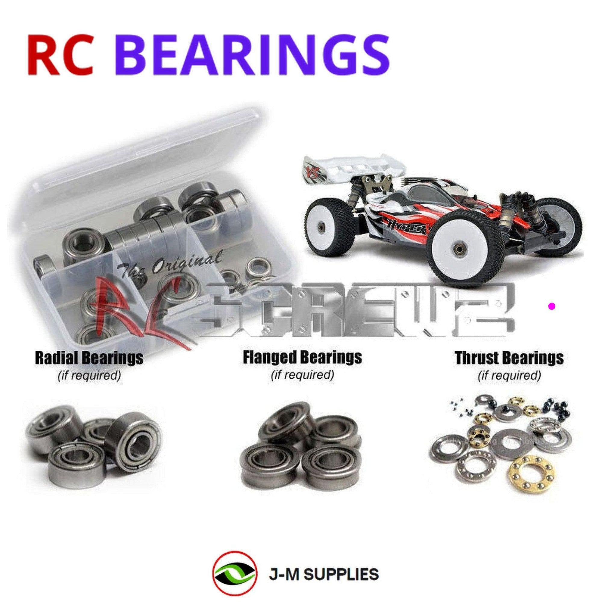 RCScrewZ Metal Shielded Bearings ofn081b for Ofna/Hobao Hyper VS Nitro 1/8 14381 - Picture 1 of 12