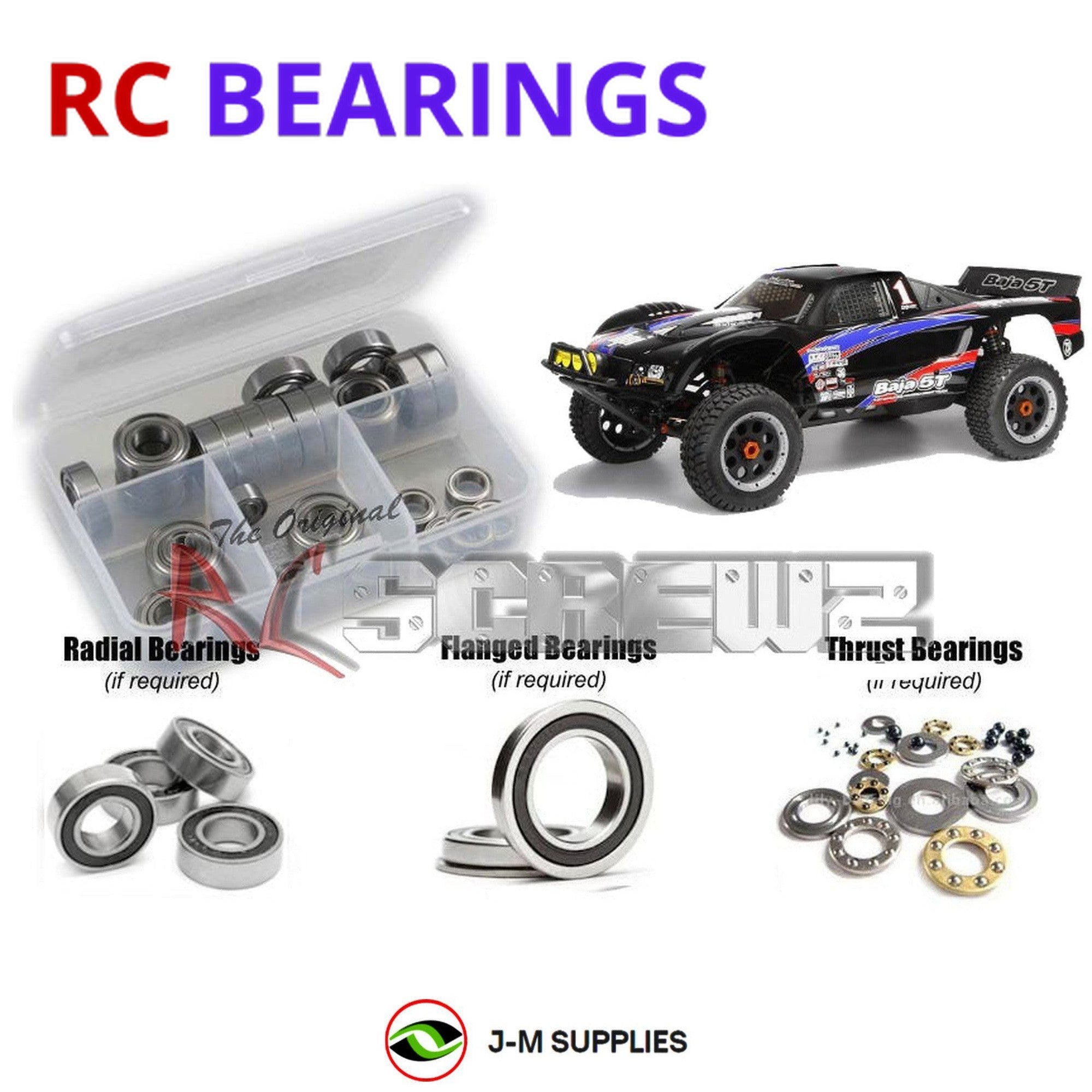 RCScrewZ Rubber Shielded Bearing hpi046r for HPI Racing Baja 5T RTR 1/5th 110185 - Picture 1 of 12