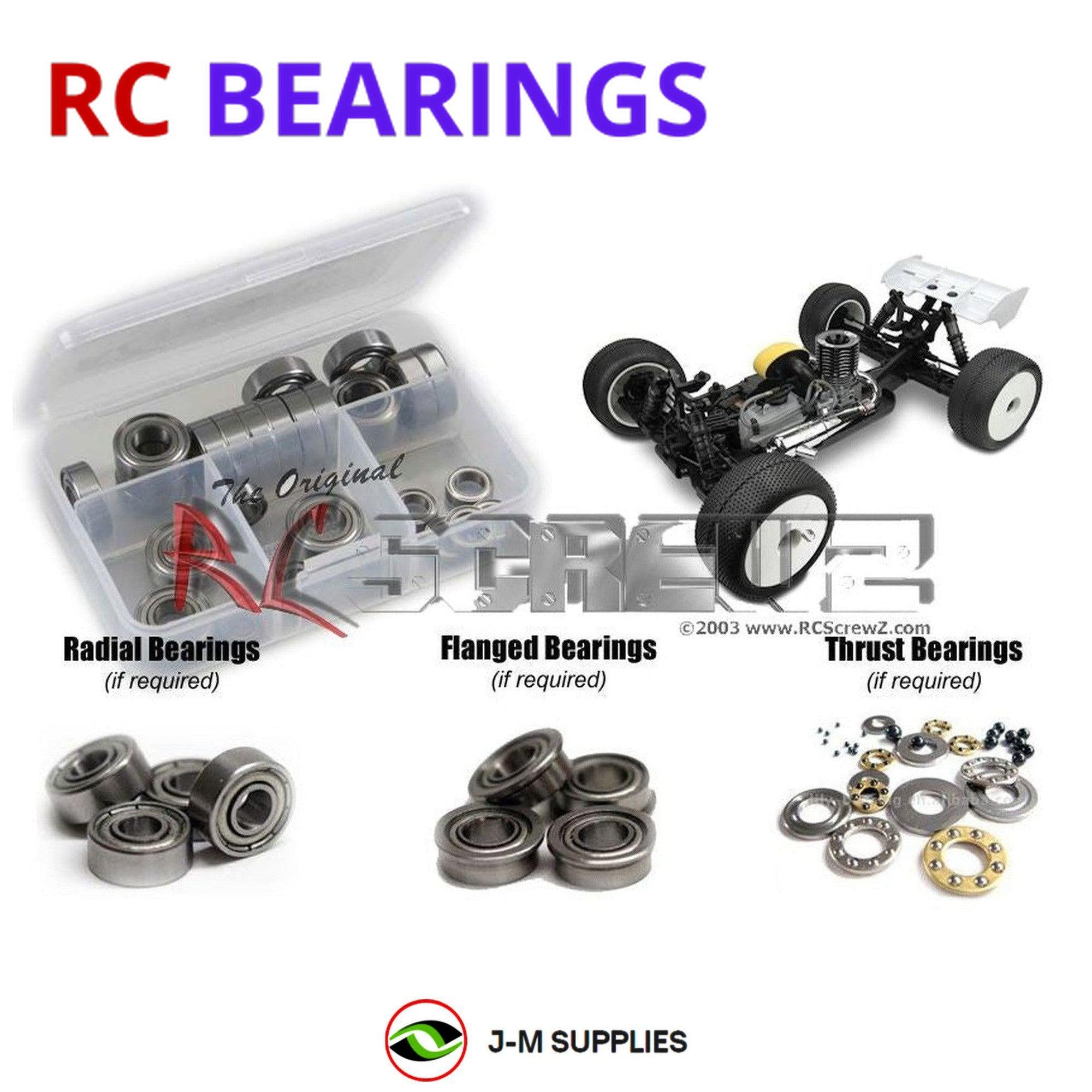 RCScrewZ Metal Shielded Bearings tek004b for Tekno RC NT48 Nitro Truggy #TKR5400 - Picture 1 of 12